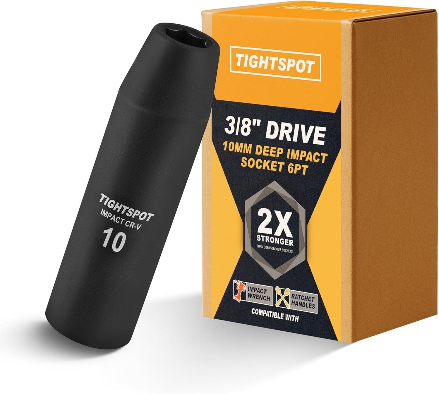 Drive 10mm Deep Impact Socket, 6 Point, Manganese Phosphate