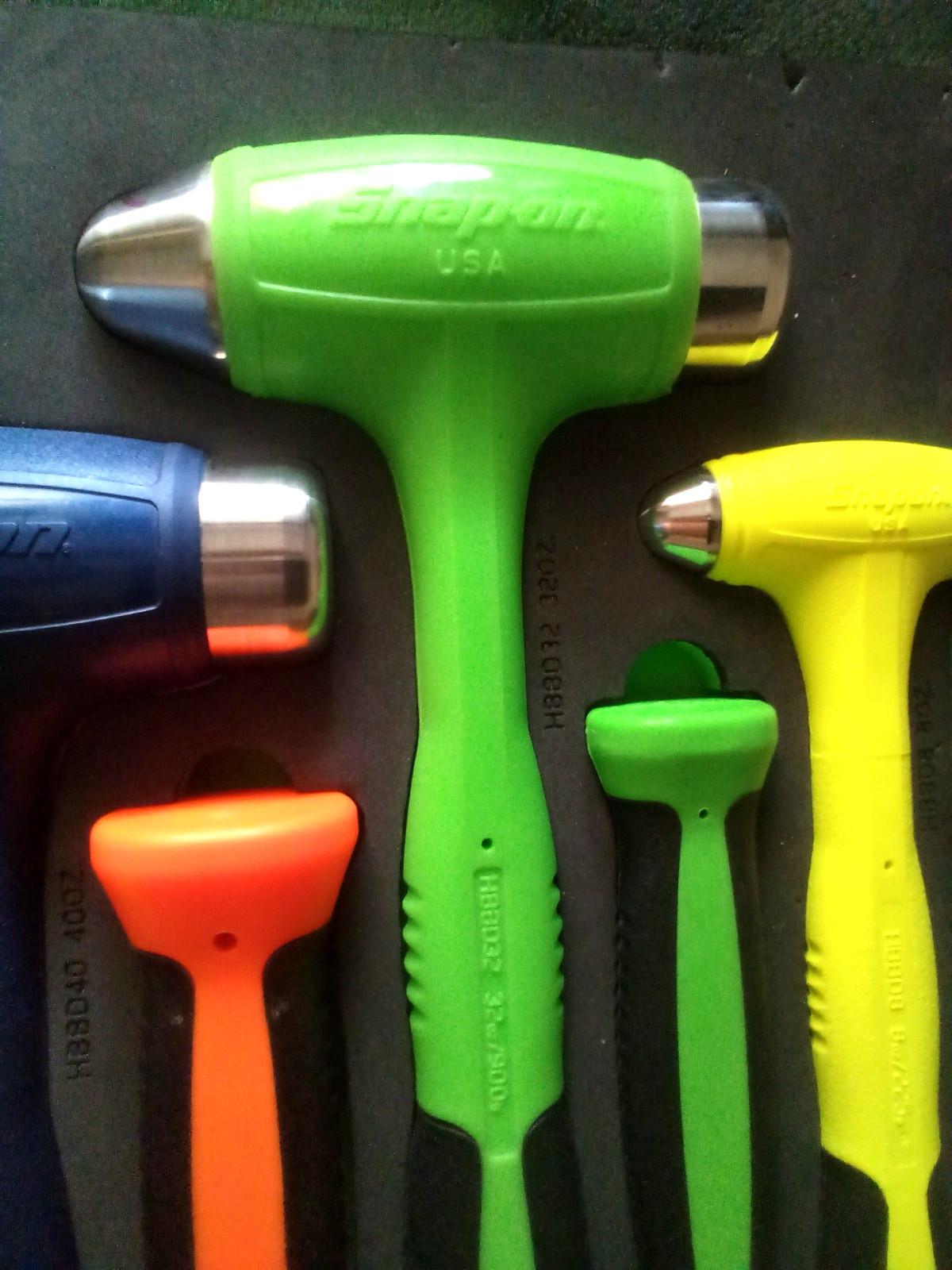 Snap on Multi color ball peen hammer set