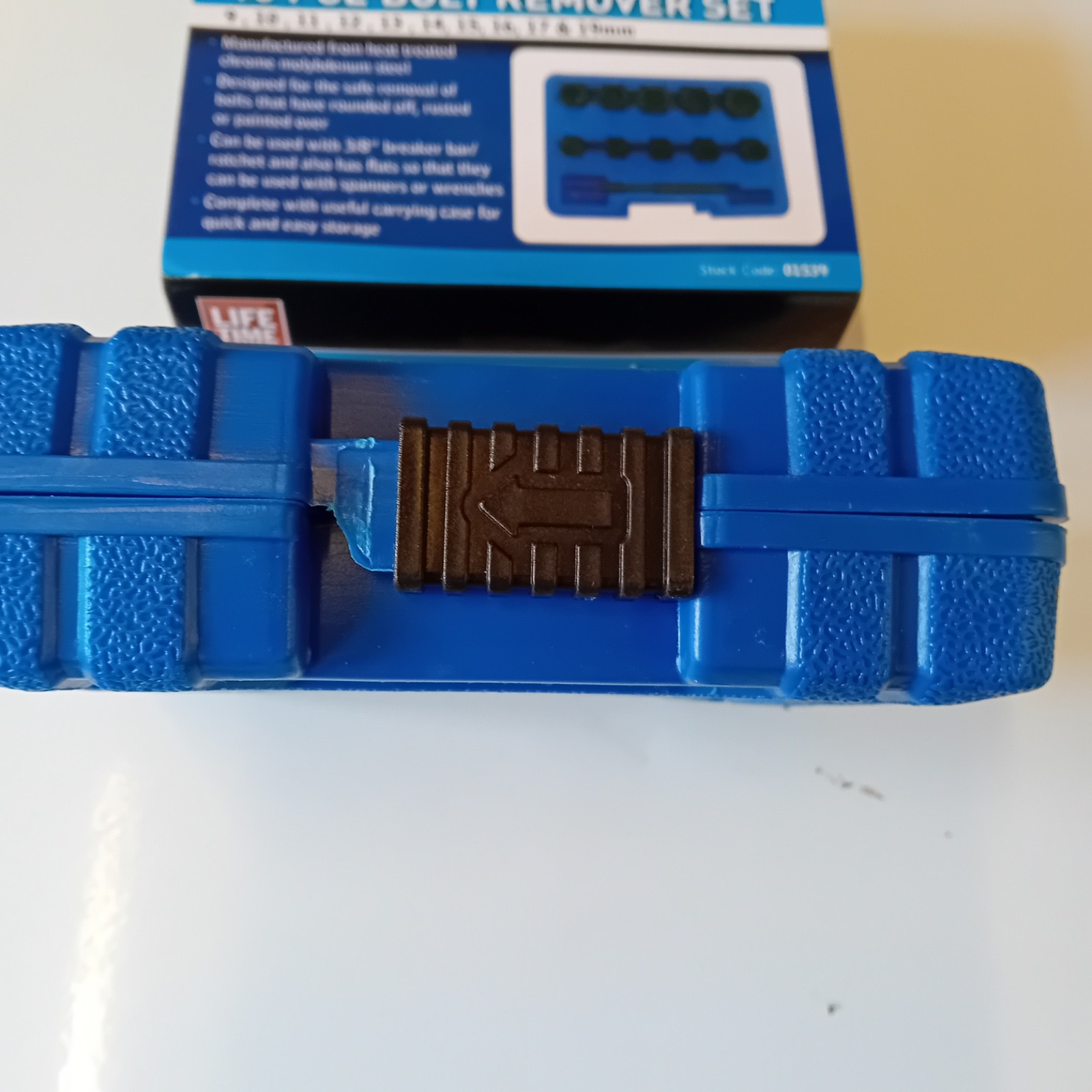 Blue Spot 10 piece bolt remover set 9 – 19mm stock code 01539.