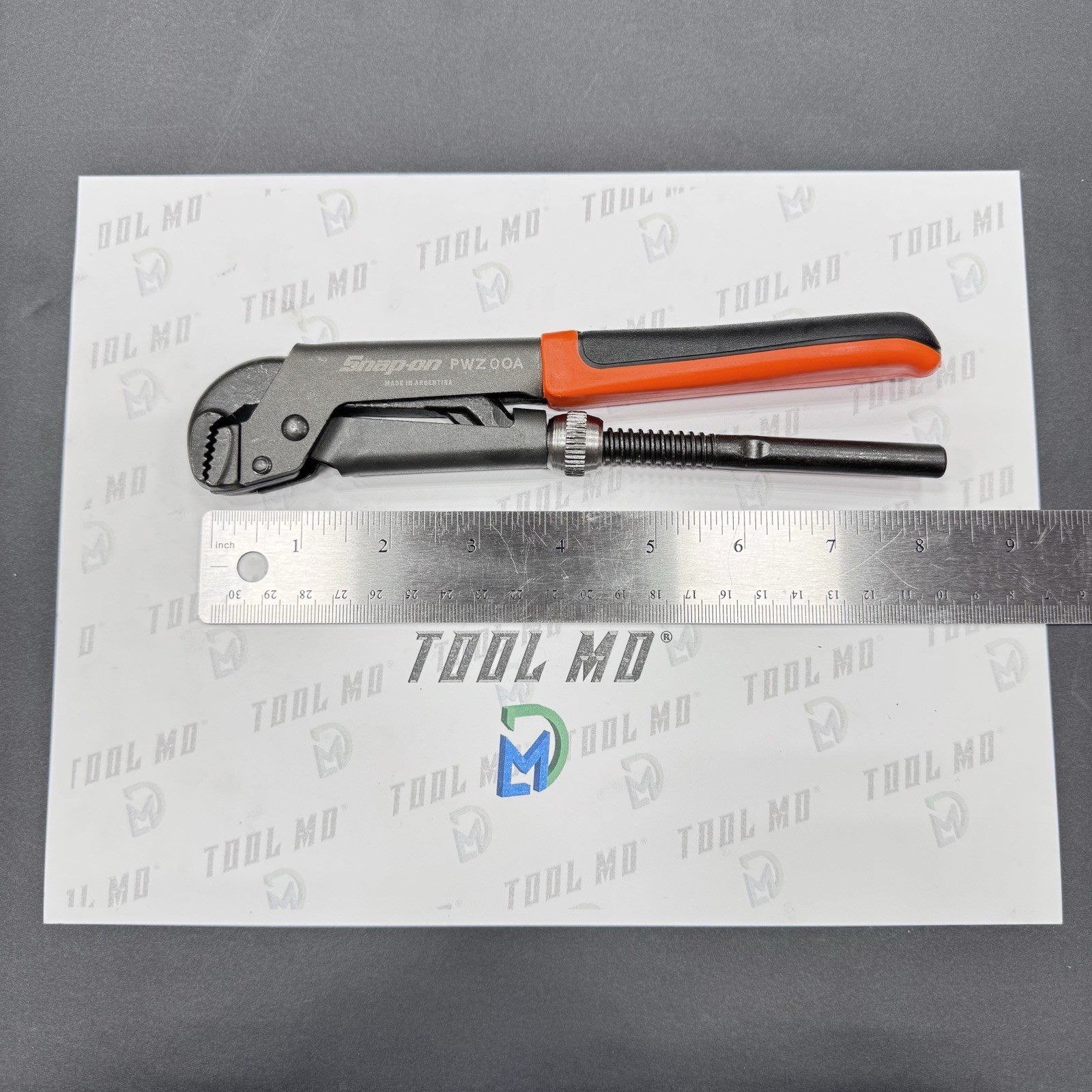 Snap-on Tools NEW ORANGE 8-3/16″ Soft Grip Quick Adjust Pliers Wrench PWZ0OA