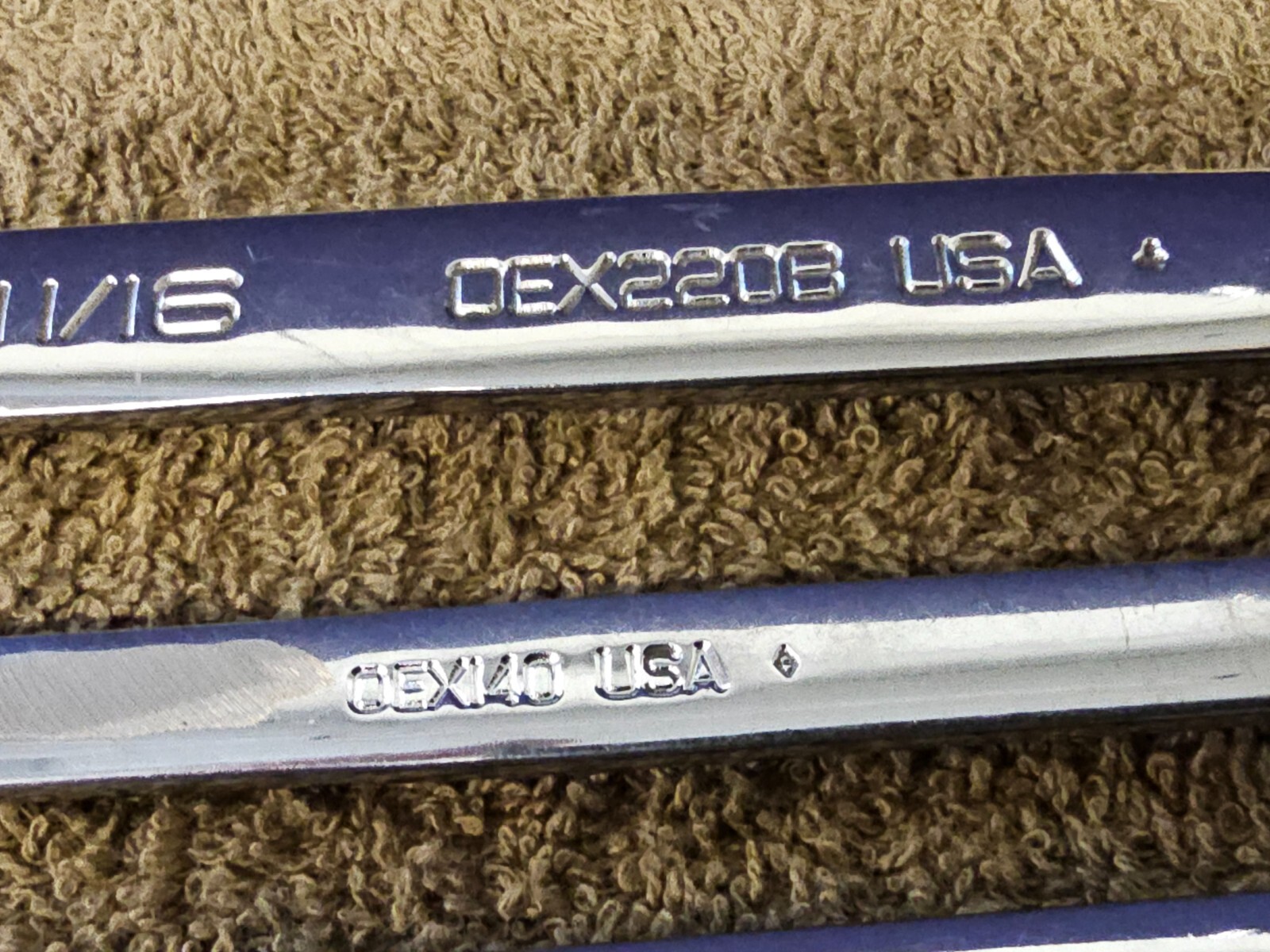 5 Snap-On Stubby Combination Wrench Set OEX OEX220B 11/16″ 7/16″ 3/8″ 3/16″