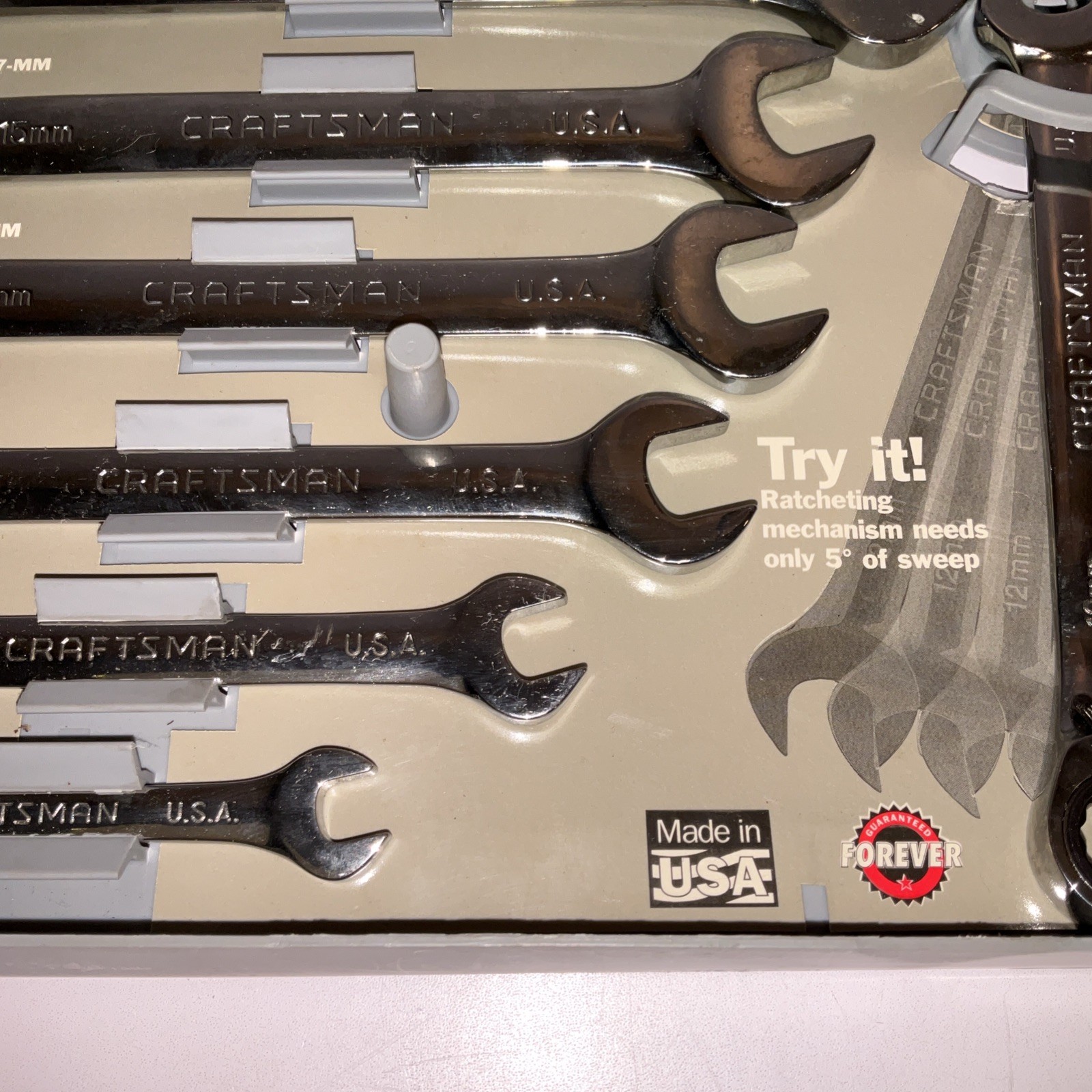 Craftsman 942405 8pc Metric Reversible Ratcheting Wrench Set USA 🇺🇸 8-18mm
