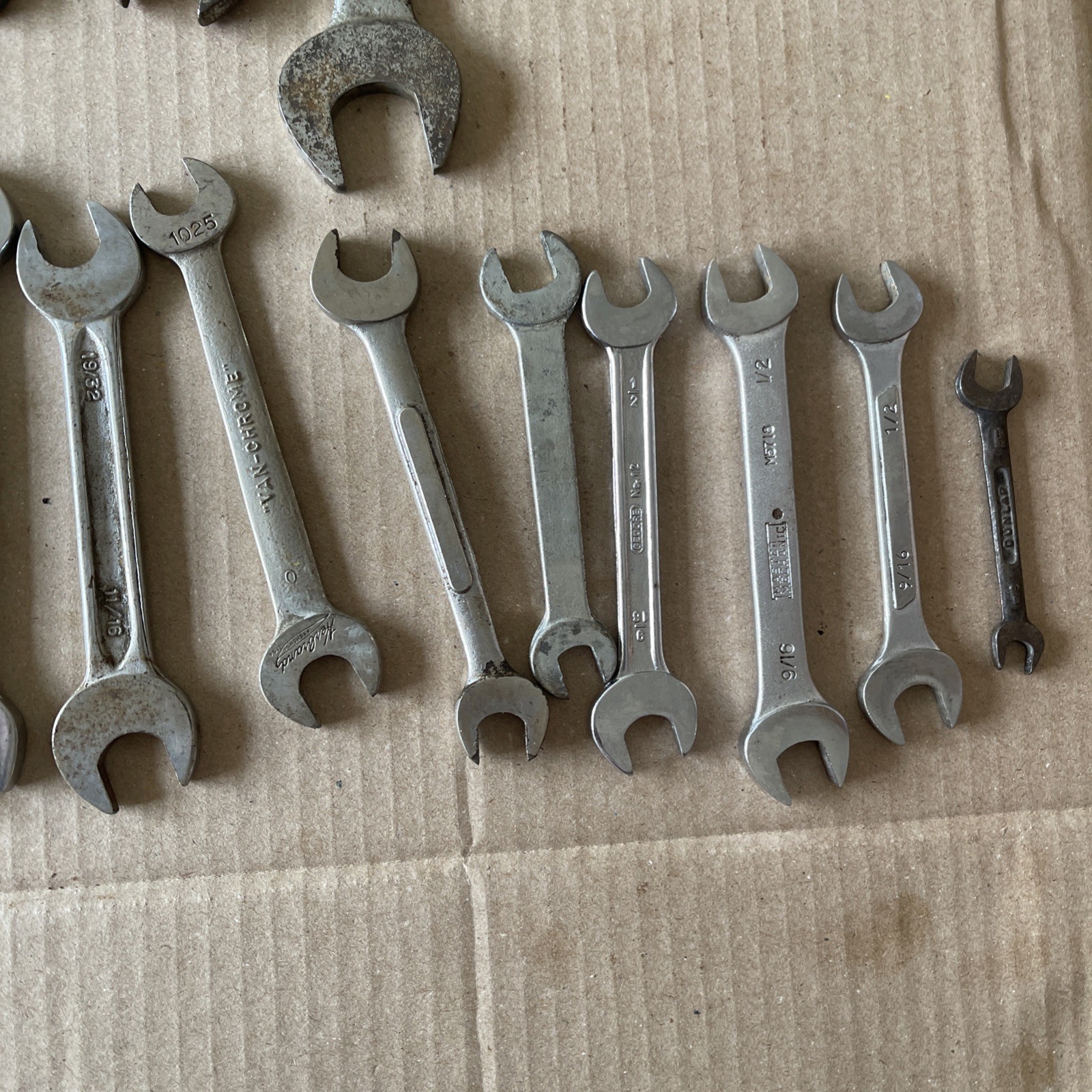 Lot of 120 + Mixed Vintage Combination & Open Box End Wrenches Sockets Tools