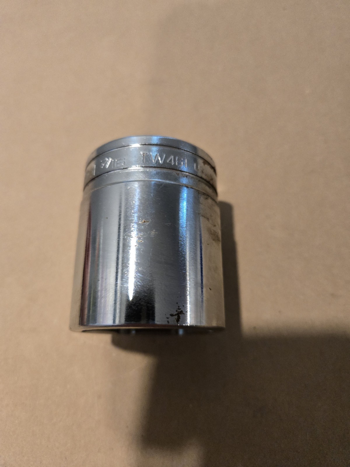 Snap On 1/2″ Drive 1-7/16″ 6PT SAE Shallow Chrome Socket USA TW461