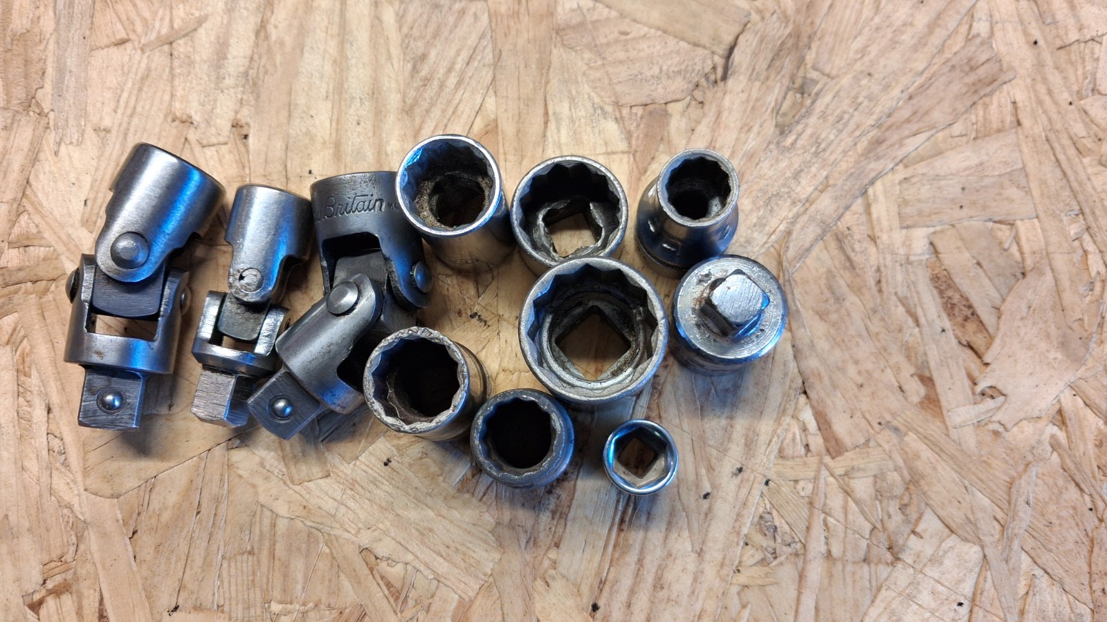 Vintage Socket Lot Huskey Bonney Vulcan New Britain 1/2″ 3/8″ 1/4″ Drive US Made