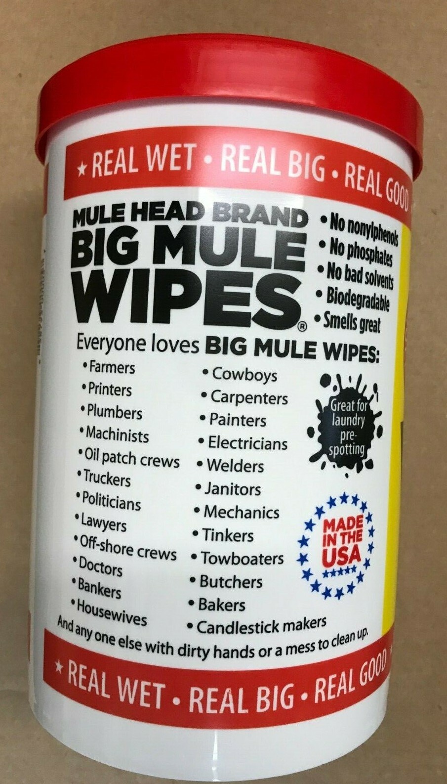 Big Mule Wipes BMW-6 (10X12 WIPES 72 COUNT)