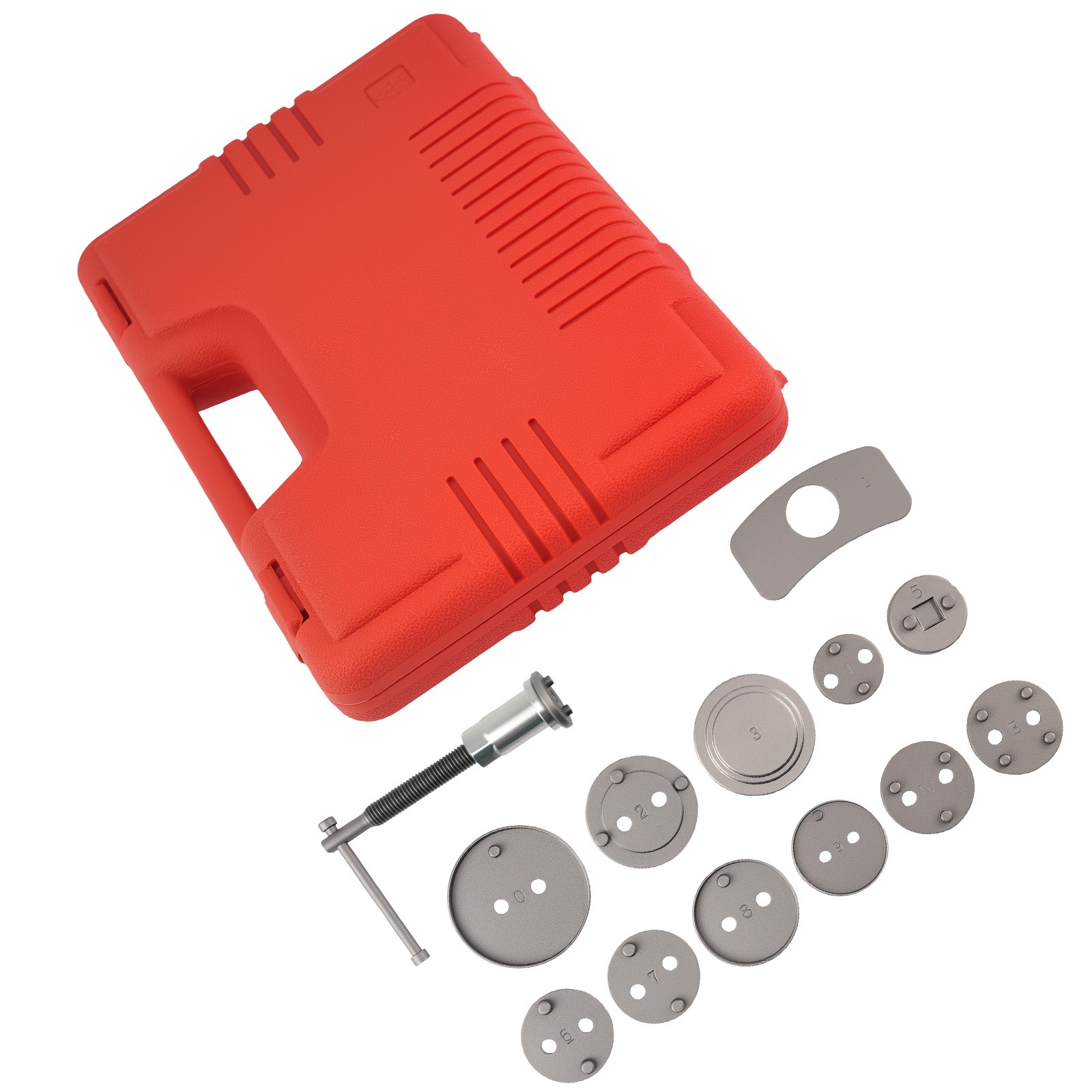 Brake Service Tool Kit for Vehicle Caliper Piston Reset 11 Adapters Storage Case