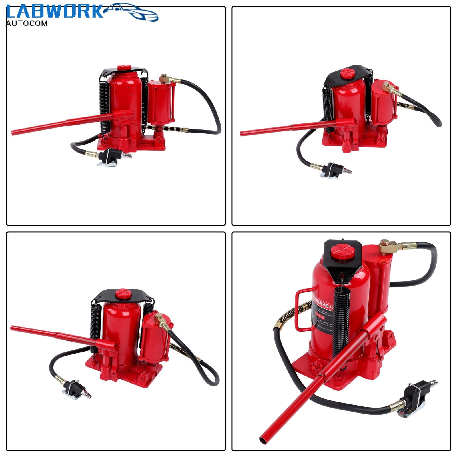 Air Hydraulic Bottle Jack 20 Ton Manual 44000lbs Heavy Duty Auto Truck RV Repair