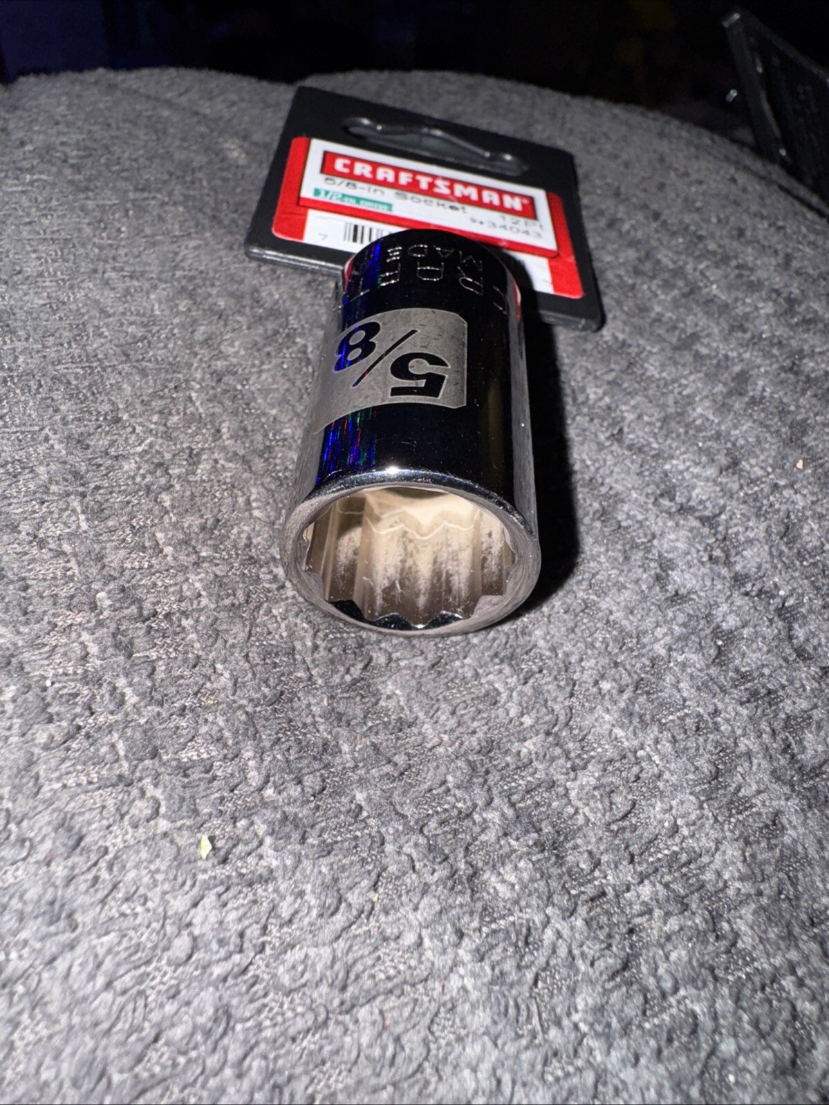 Sears Craftsman 5/8 in. Easy Read Socket 12 pt. STD, 1/2 in. drive 9-34043 USA