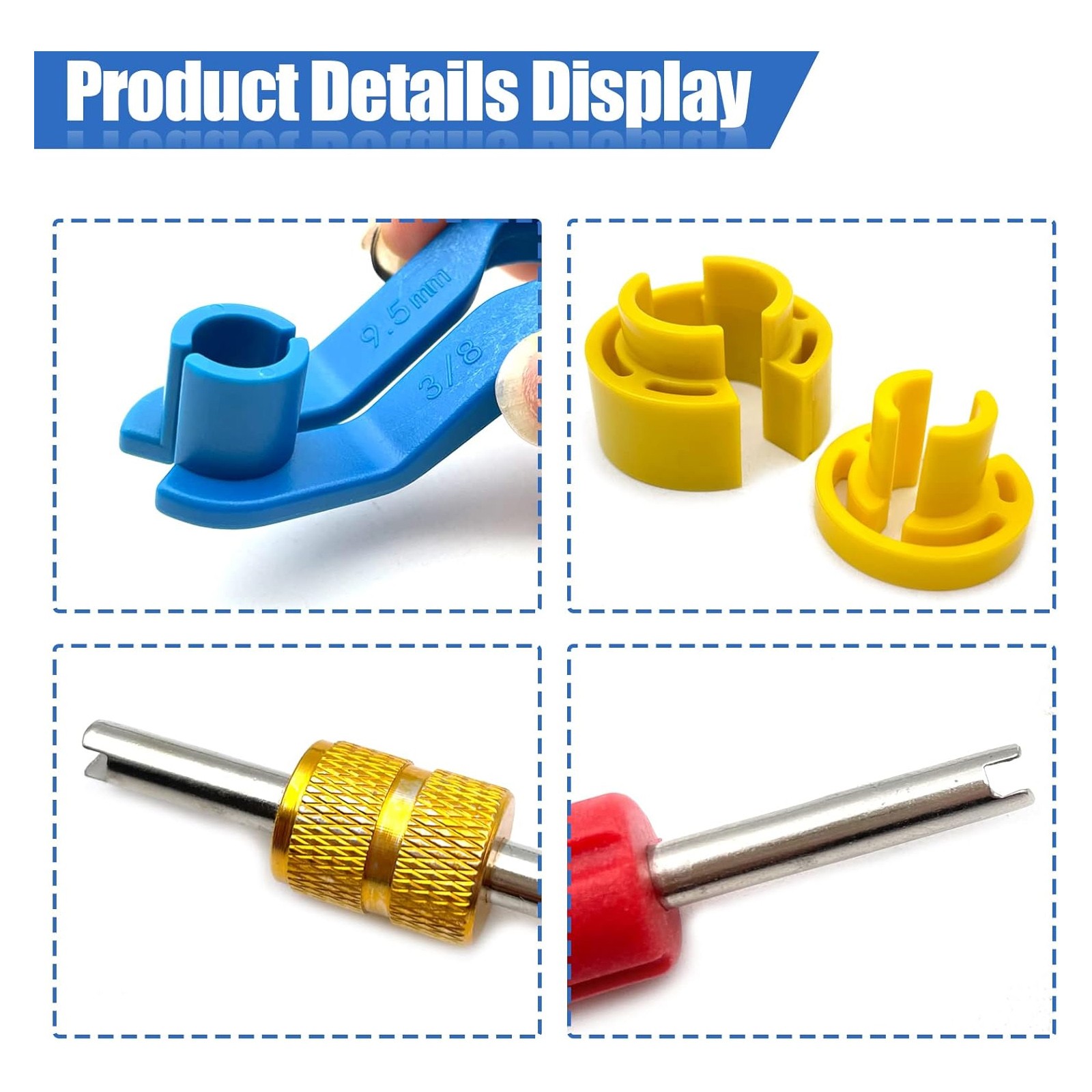 16PCS AC Fuel Line Quick Disconnect Tools Set 7 Sizes Car Removal Tool Kit w/Box