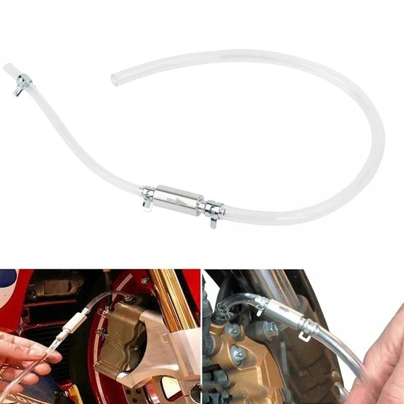 Brake Bleeder Hose, One Way Check Valve Tube Bleeding Tool Kit Silver US