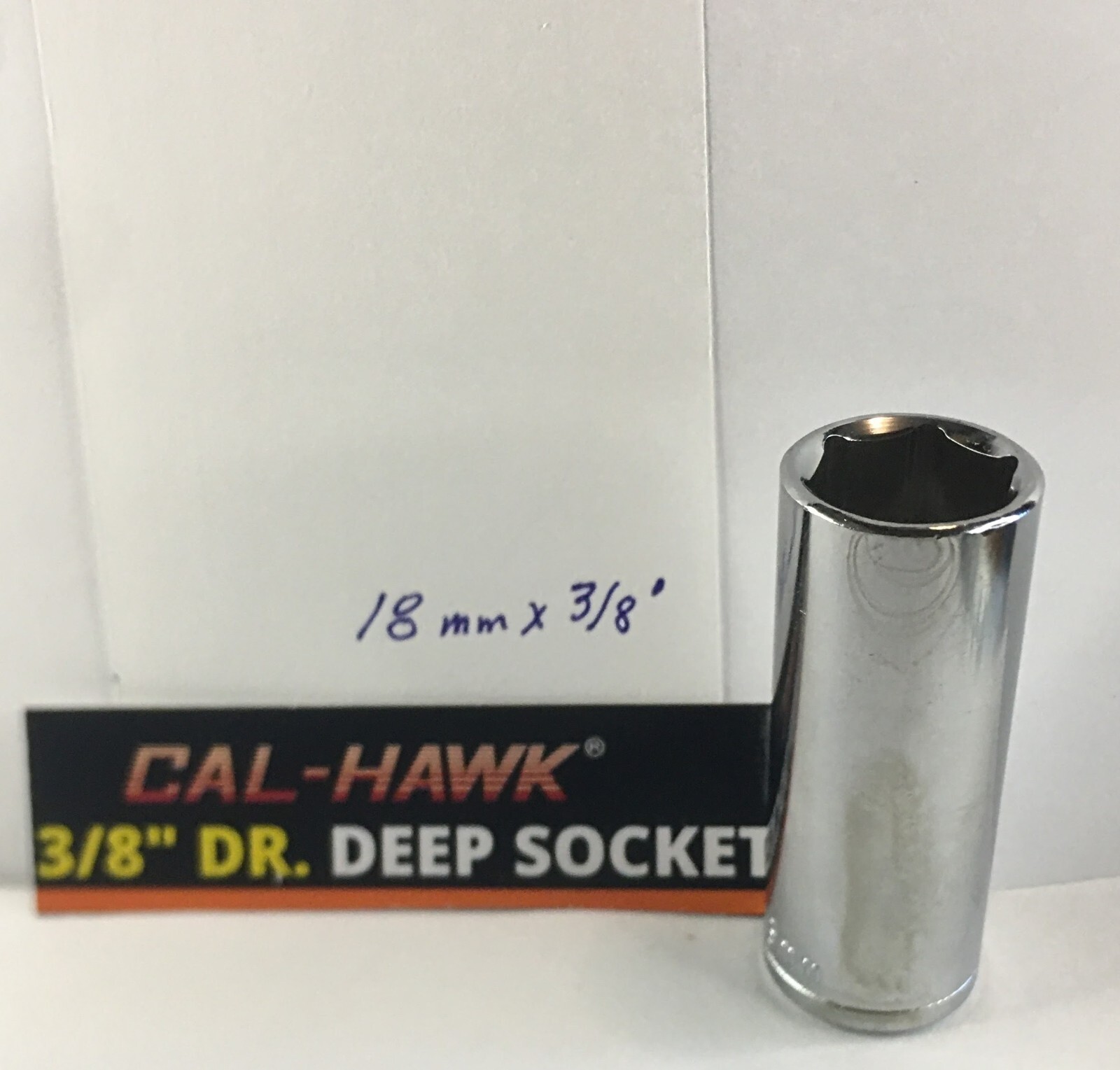 Cal- Hawk Deep Socket 18 mm x 3/8″ Dr 6Pt Free USA Ship