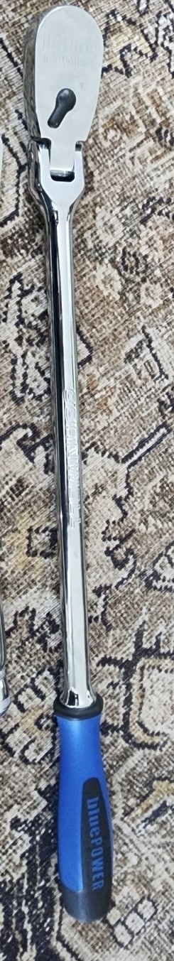Cornwell bluePower CBRF518H 120 Point 1/2″ Drive Flex-Head Ratchet&Original Grip