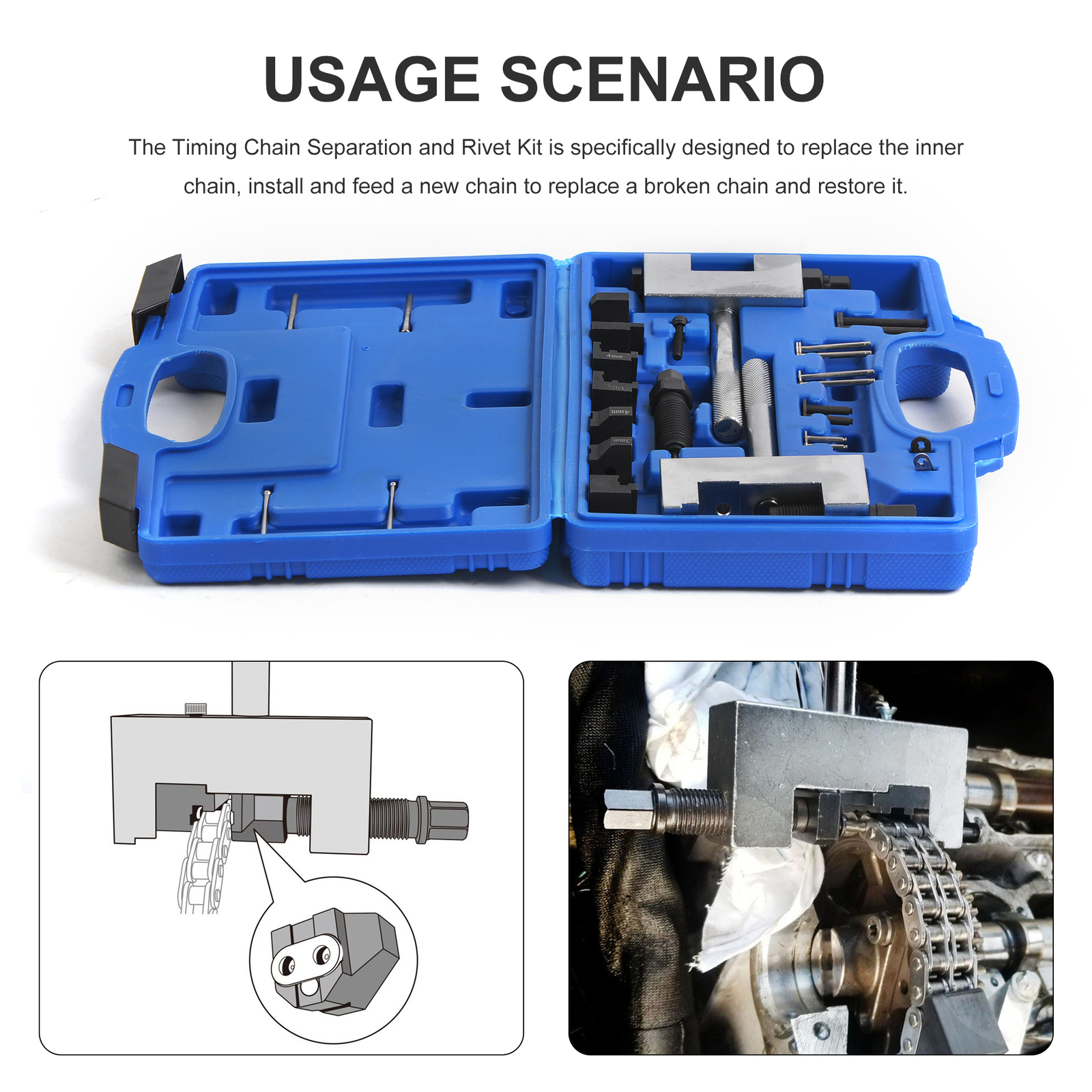 Engine Timing Chain Removal Installer Tool Kit For Benz M271 M272 M273 M274 M276