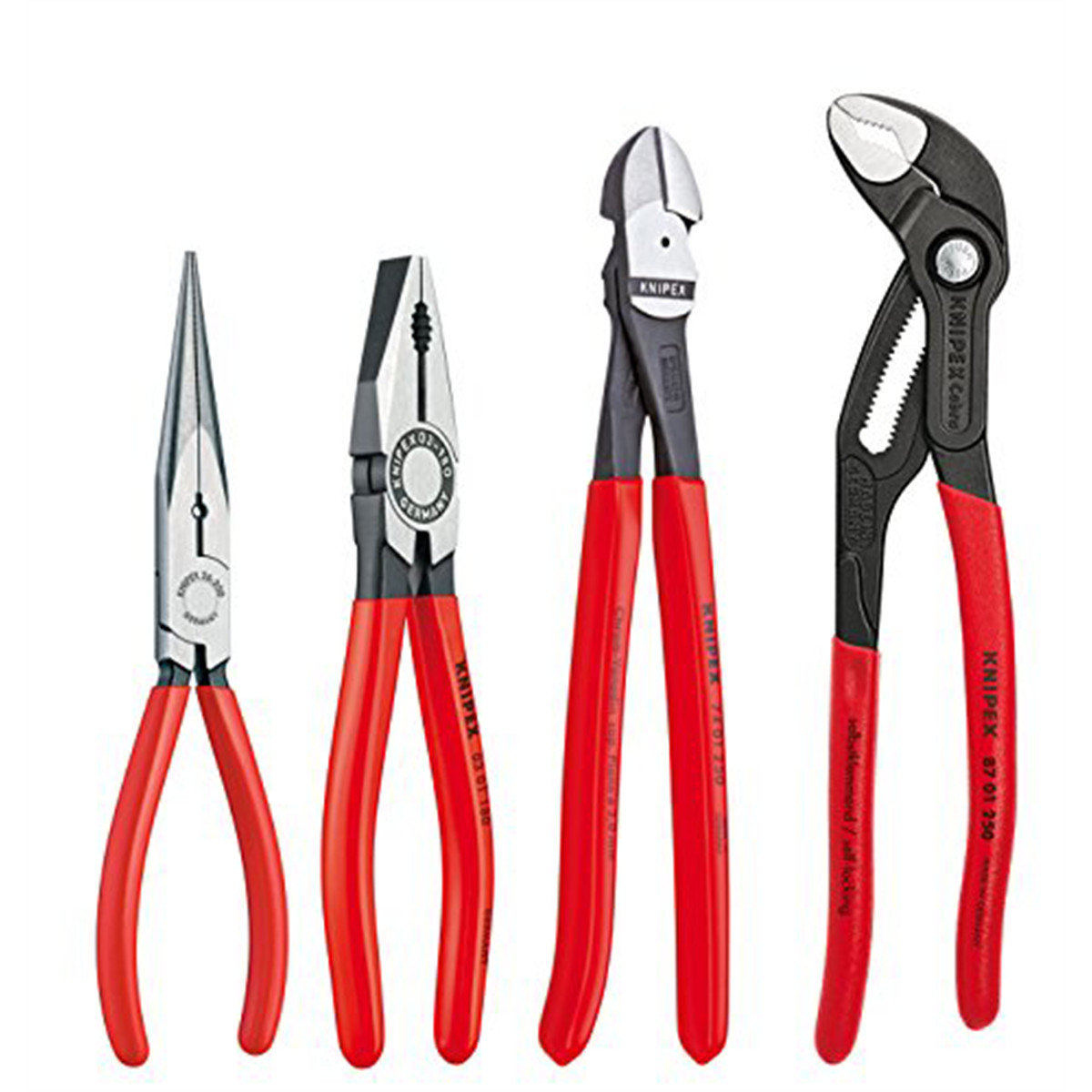 KNIPEX 9K008094US 4 Piece Pliers Set Cobra Diagonal Long Nose Combo