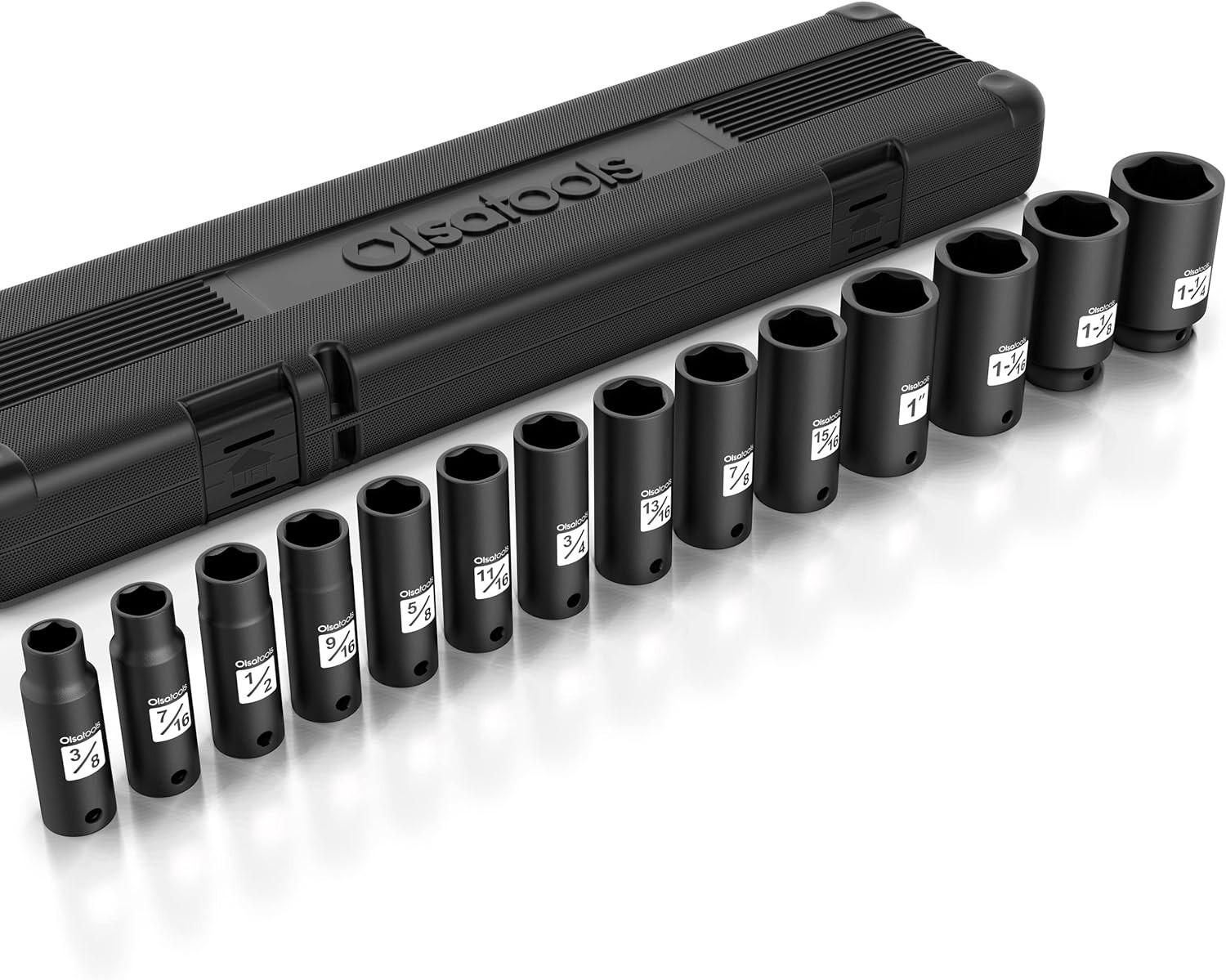 Olsa Tools 1/2-Inch Drive Deep Impact Drive, Deep, 14pc Sae Set