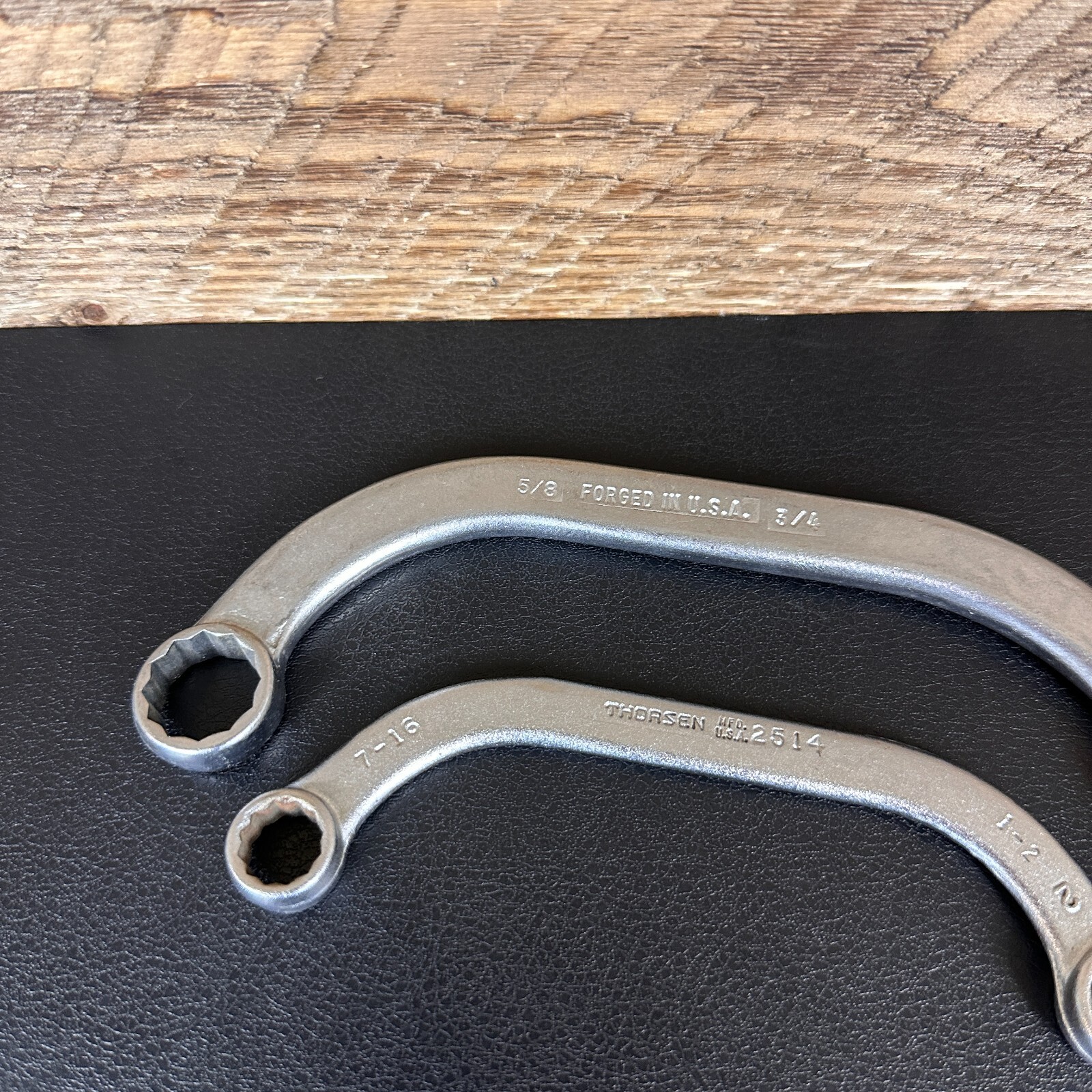 Duro-Chrome & Thorsen OBSTRUCTION WRENCH 7/16″x1/2″, 5/8″x3/4″ Half Moon Box End