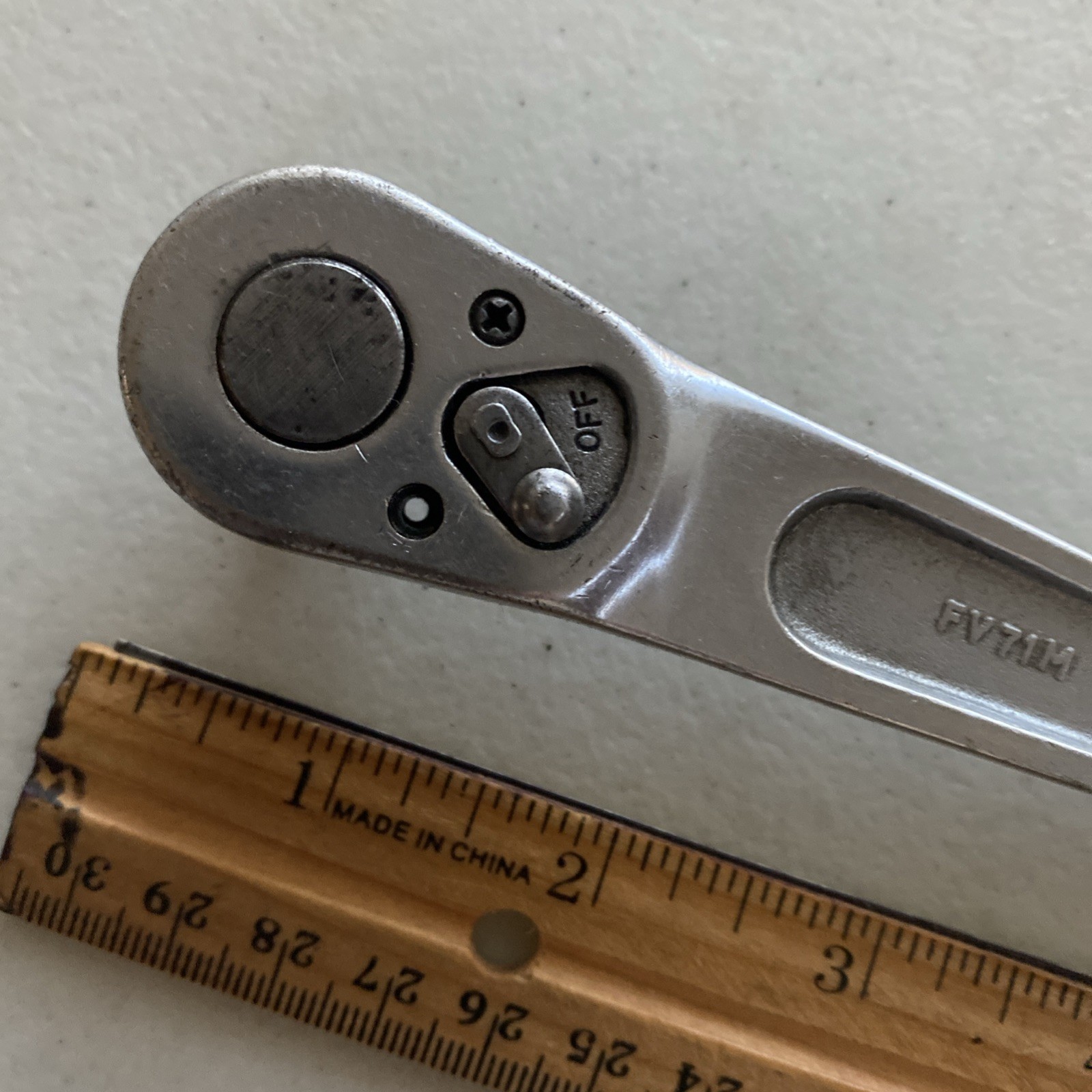 VINTAGE SNAP ON FV 71M 3/8”Ratchet USA Missing Screw Owners Marks Works Fine