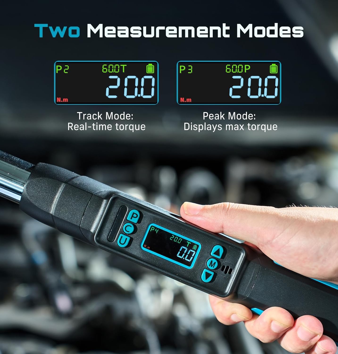 Seesii 1/2″&3/8» Digital Torque Wrench Combo 3/8″ 0–220 Nm & 1/2» 17-340 nm