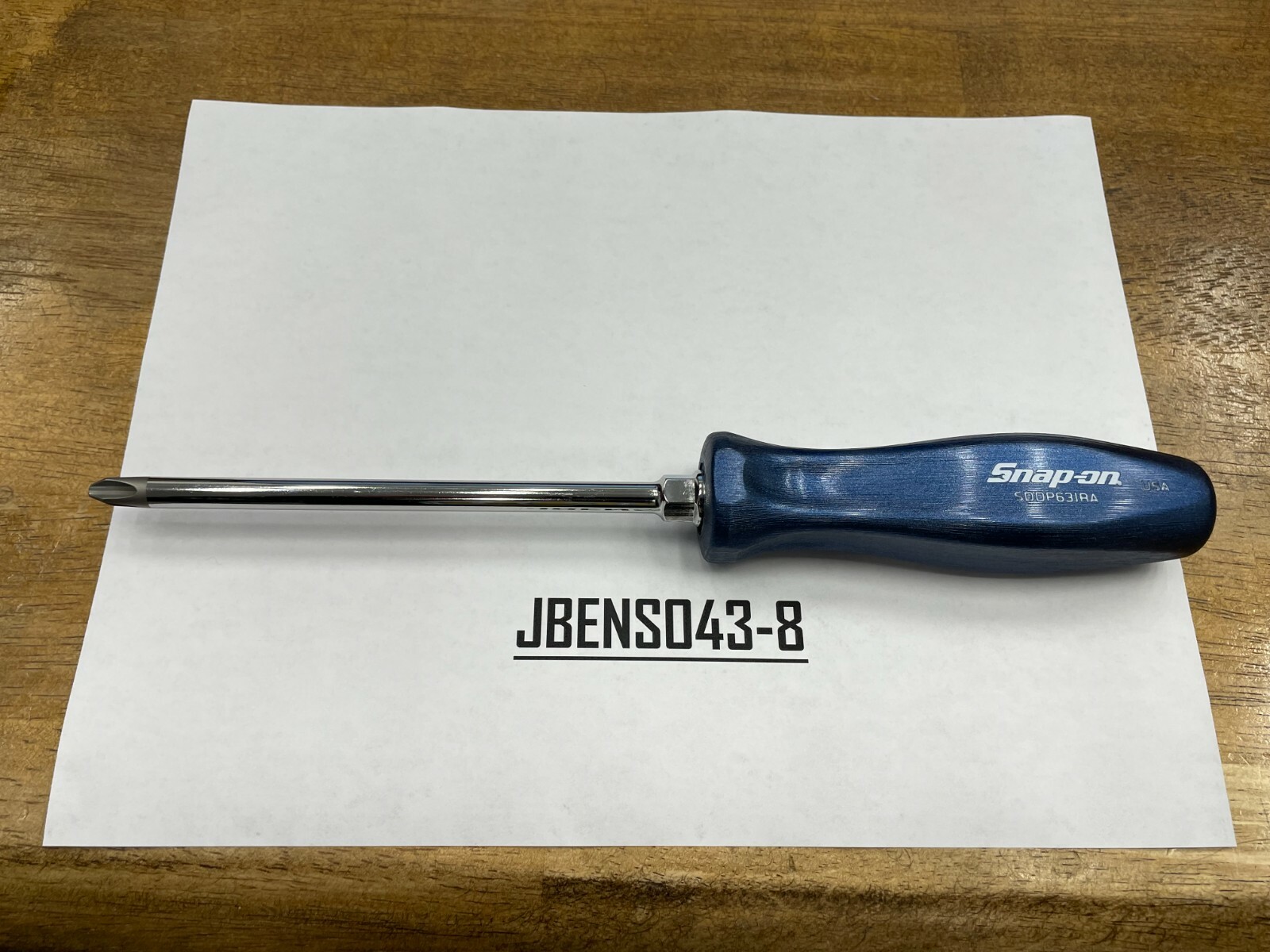 Snap-on Tools USA NEW POWER BLUE #3 Phillips Hard Handle Screwdriver SDDP63IRAMB