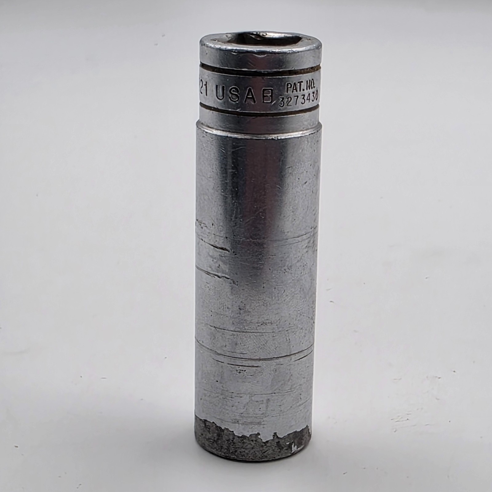 Snap-On TS-221 11/16 Deep Socket 1/2 Drive USA Vintage Chrome Tool