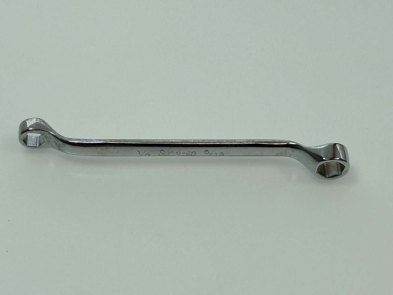 🇺🇸 Snap On Tools USA XS810S SAE 1/4″ x 5/16″ Chrome Offset Box Wrench, 6 POINT