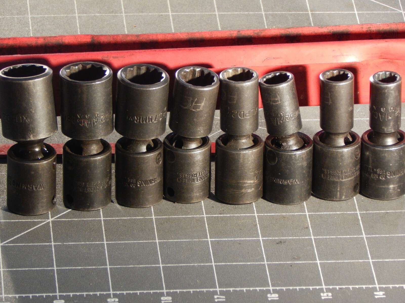 Mac 8Pc Metric 3/8″ Drive Deep Impact Swivel Universal Socket Set 10MM 19MM 12Pt