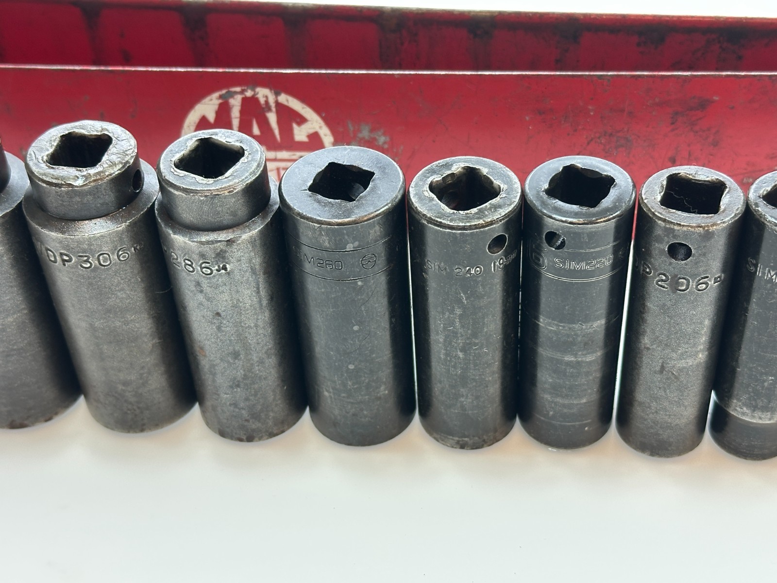 🇺🇸MAC Tools / Snap-On 13pc 7/16 to 1-1/4” SAE Deep Impact Socket Set, 1/2” Dr.