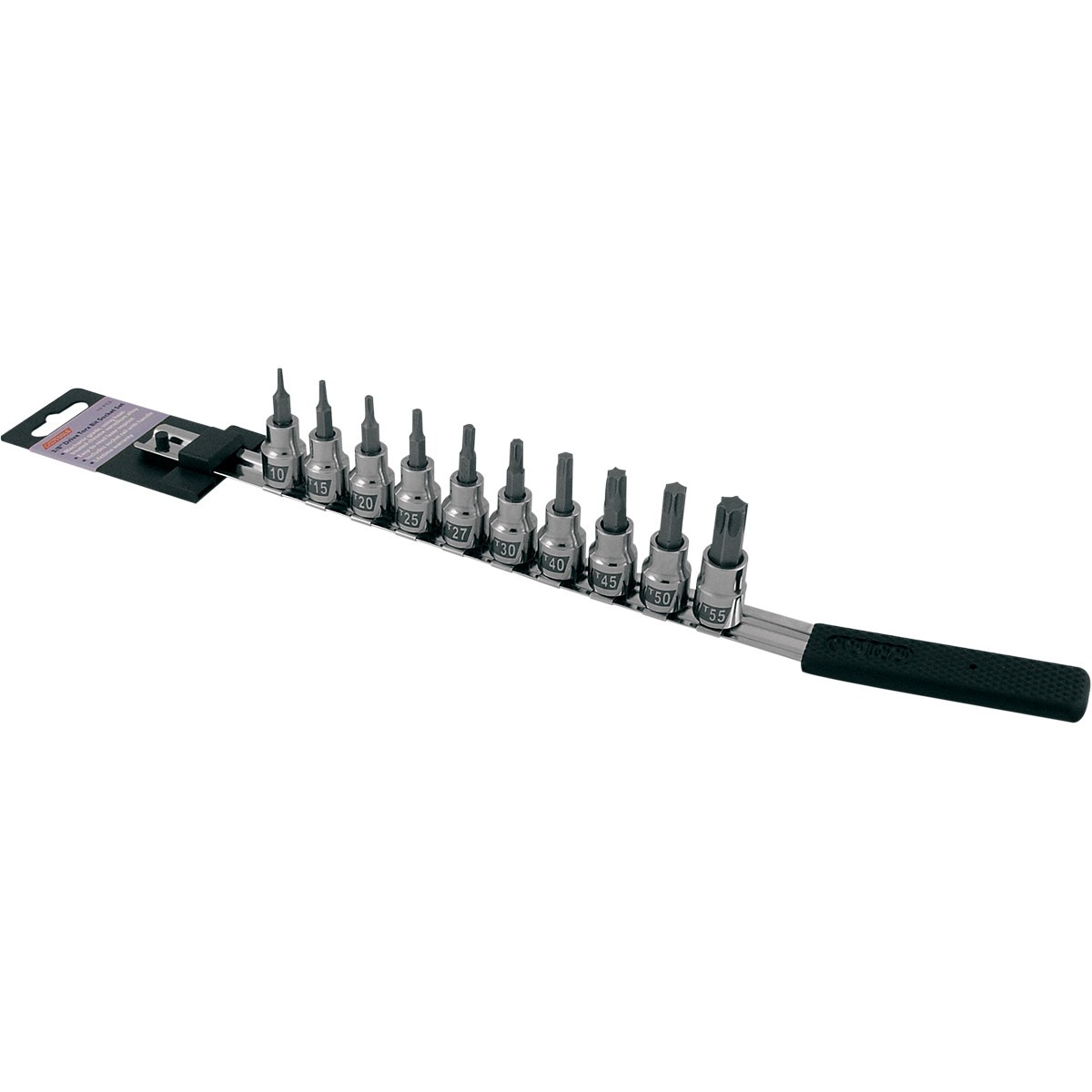 Cruz TX38TBS 10-Piece 3/8″ Drive Torx Bit Socket Set