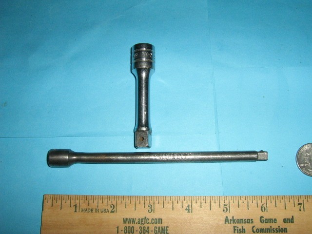 2 SNAP-ON EXTENSIONS, 1/4″ X 6″, 3/8″ X 3″, TM-60-E, AND FX-2