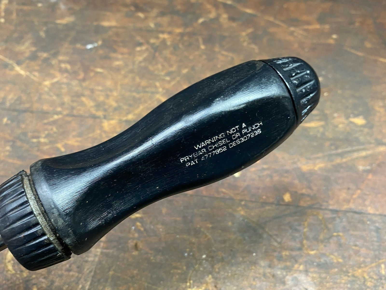 Snap On Tools SSDMR4B Hard Grip Ratcheting Screwdriver Black 2 Bits Magnetic Tip