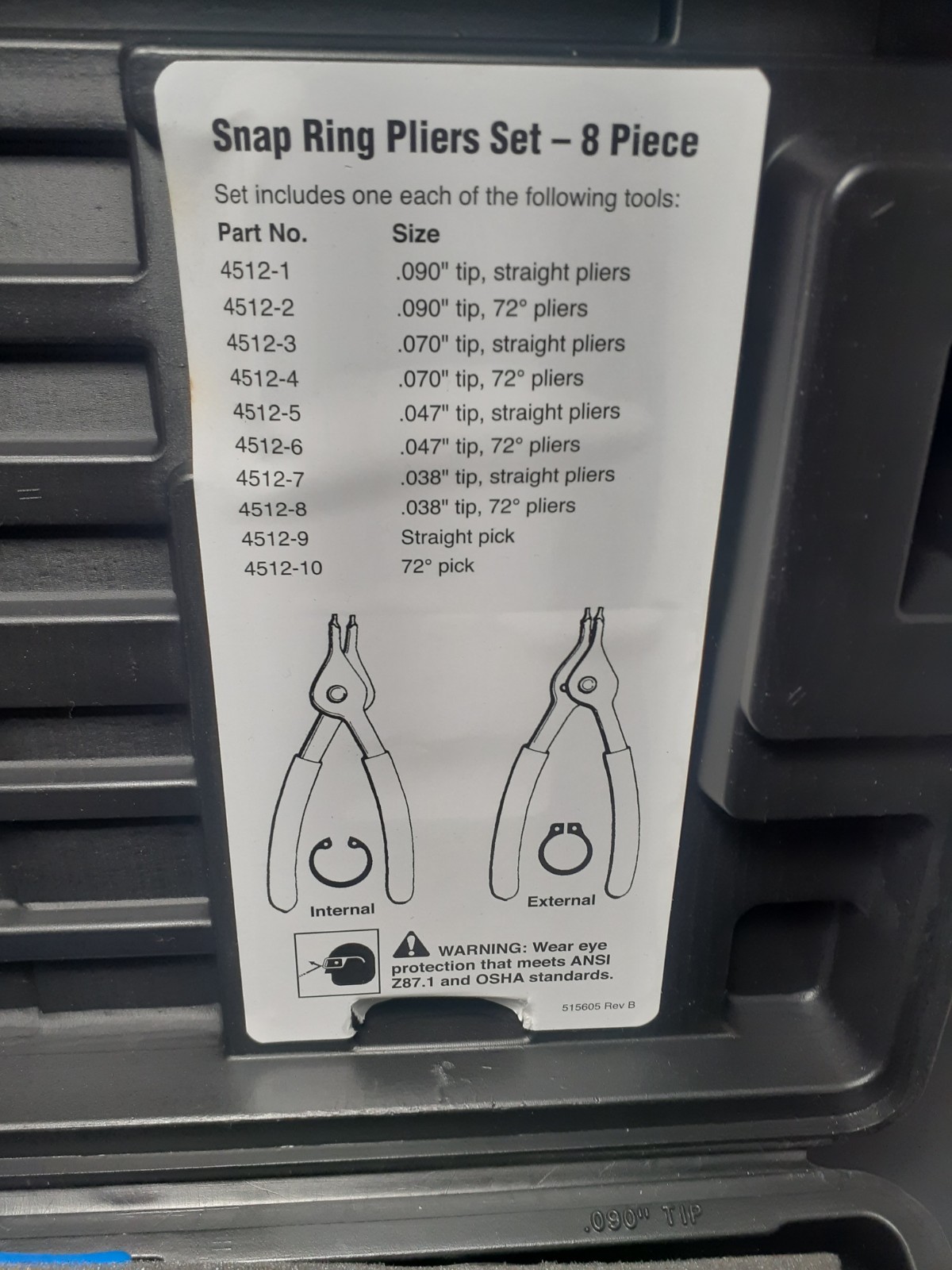 Stinger Snap Ring Pliers Set