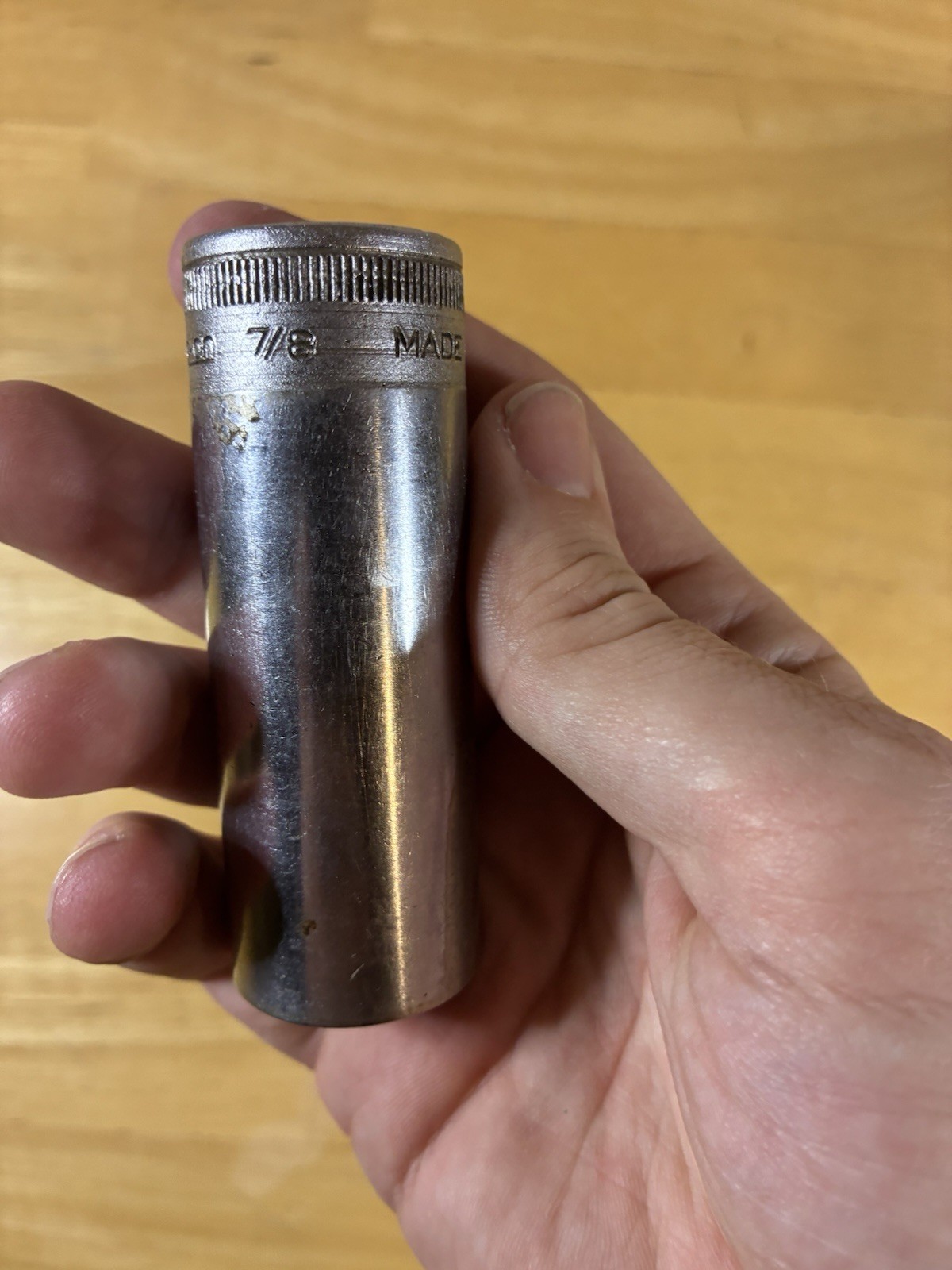 Snap-on Tools USA 1/2″ Drive 12pt Point 7/8″ Deep Socket S-280 Old Logo