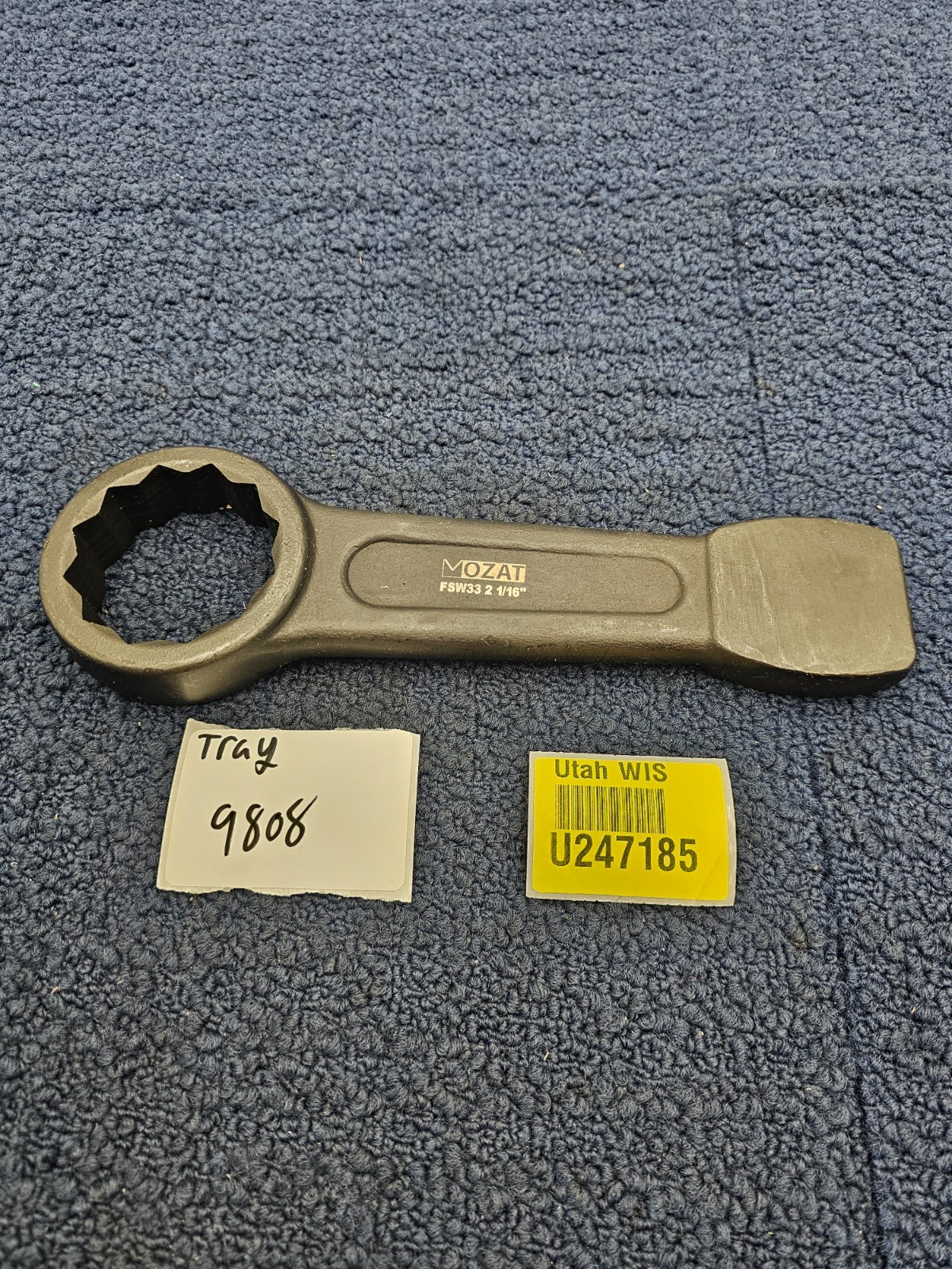 Ozat FSW33: 2-1/16 in. Flat Striking Wrench, 9-5/8 in. Overall Length, 12-Point