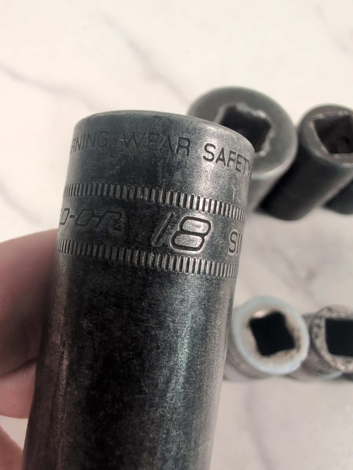 Snap-On Tools 3/8″ & 1/2″ Drive 6pt SAE & Metric Socket Lot of 7 USA