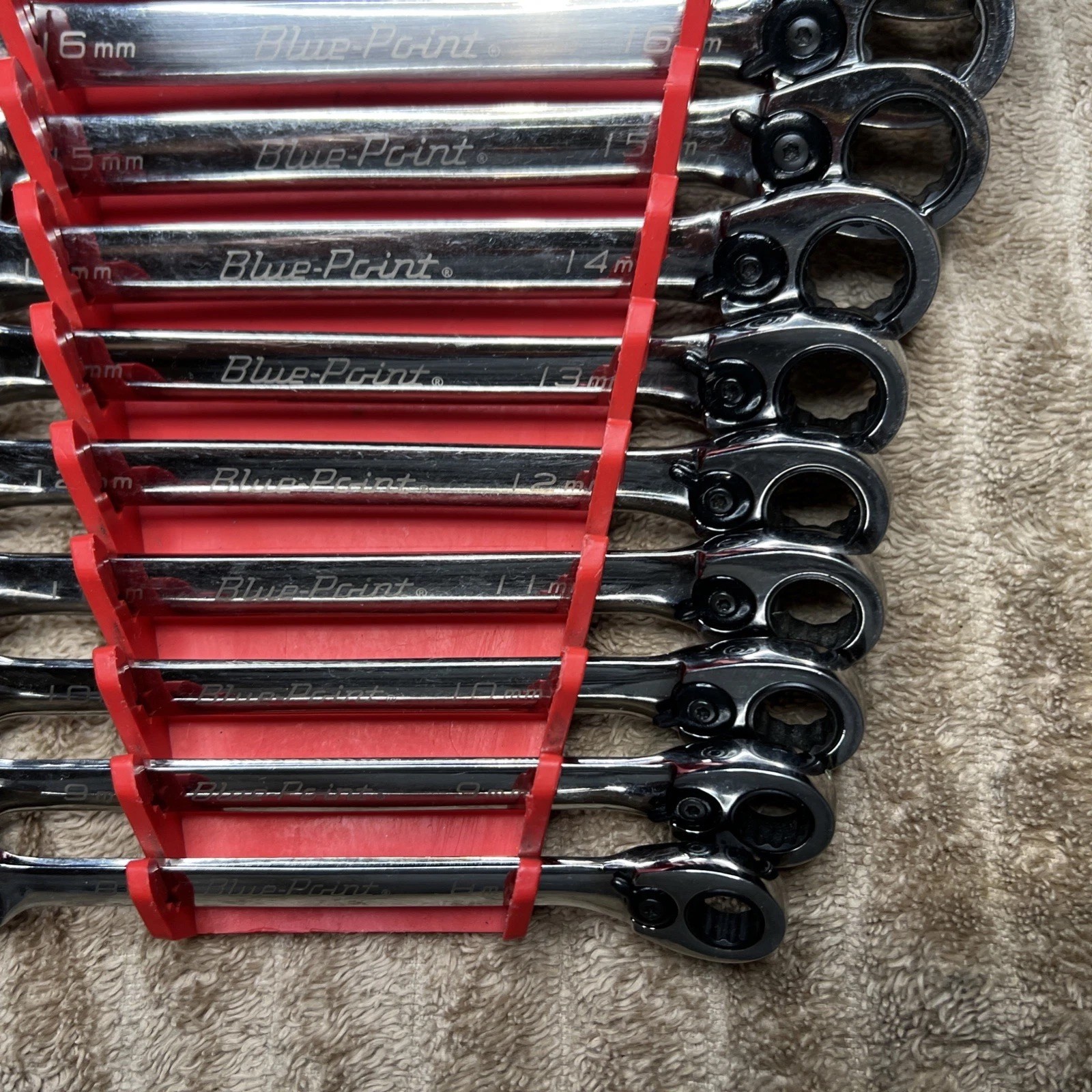 Blue Point BOERM712 11pc Metric Ratcheting Reversible Wrench Set 8-19mm *READ*
