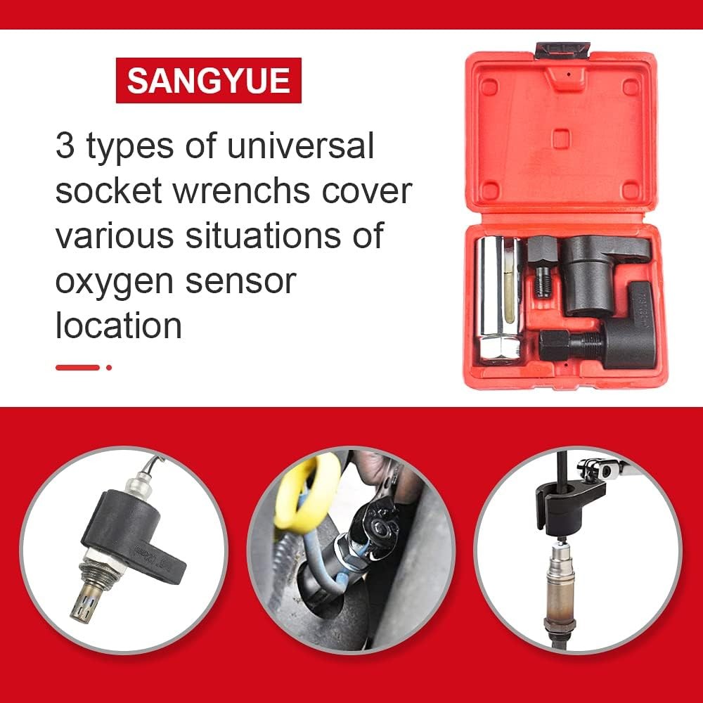 «Oxygen Sensor Socket Wrench Kit, 5pcs Thread Chaser & 02 Sensor Remover Tool»