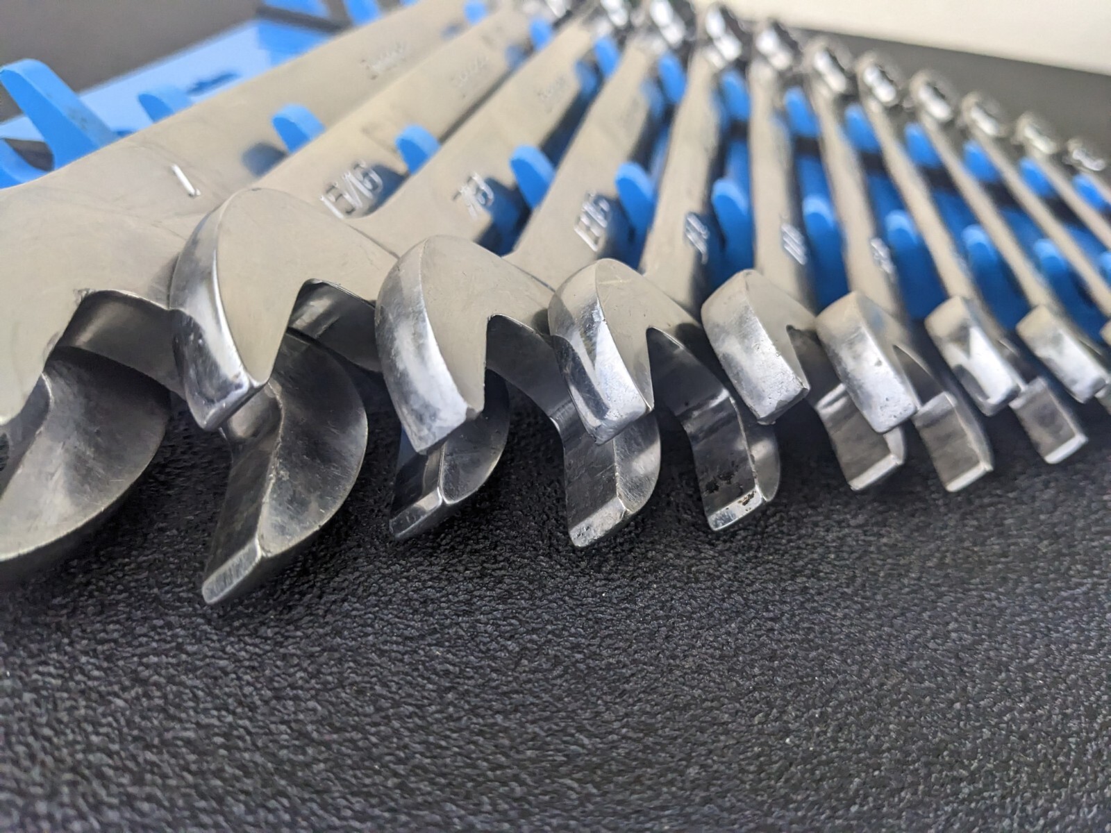 #bk456 Snap-On Tools 13pc 12-Point SAE Flank Drive Wrench Set OEX711B + 1/4 5/16