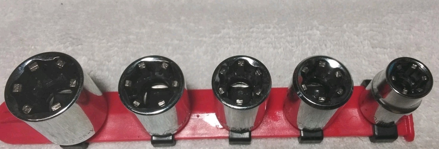 5PC DURALAST 3/8″ DRIVE METRIC 10-12-13-15-17 Mm GRIP-TITE EXTRACTOR SET ON A…