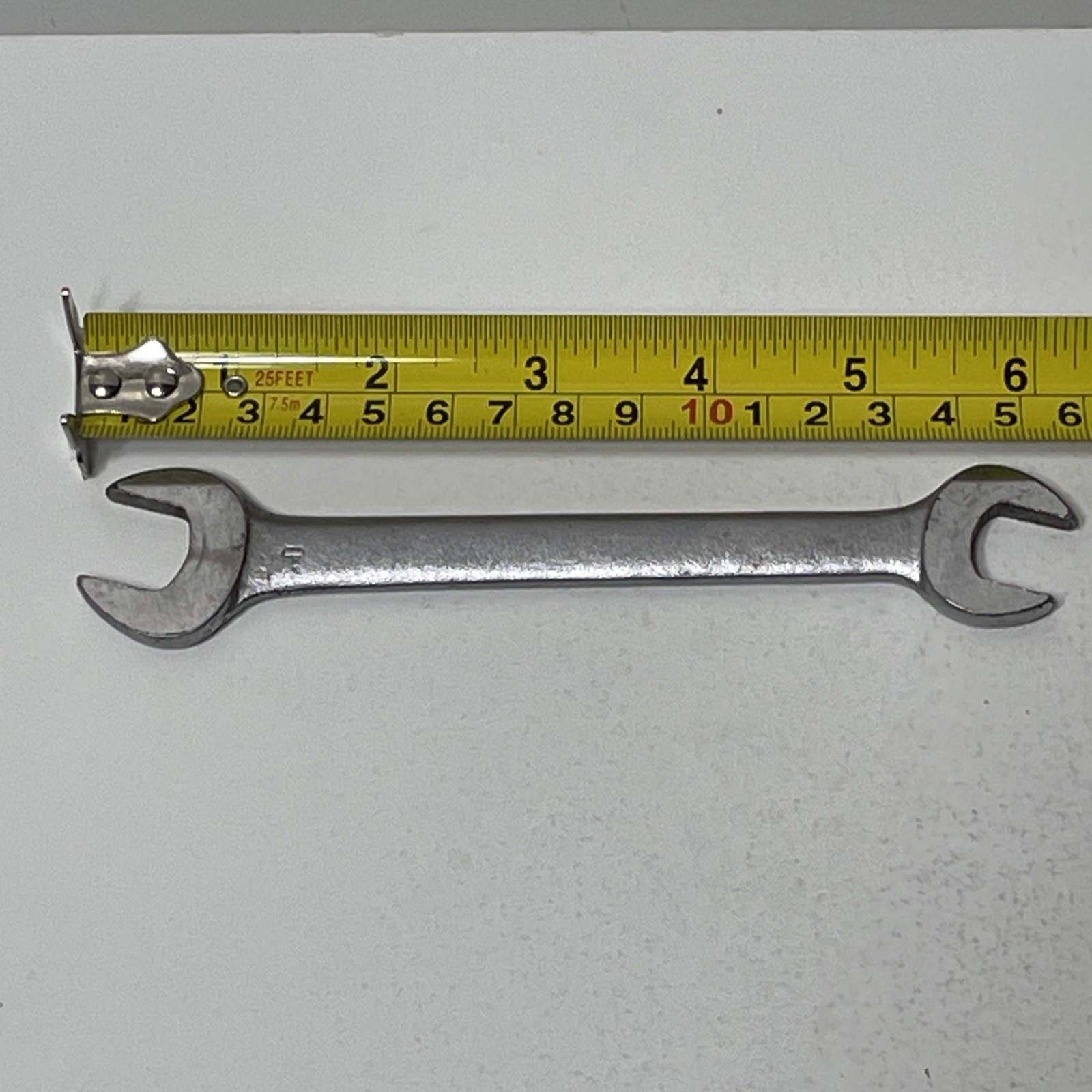 Herbrand 1/2″ x 9/16″ Wrench 1725-B Double Open End SAE Vintage USA Satin Chrome