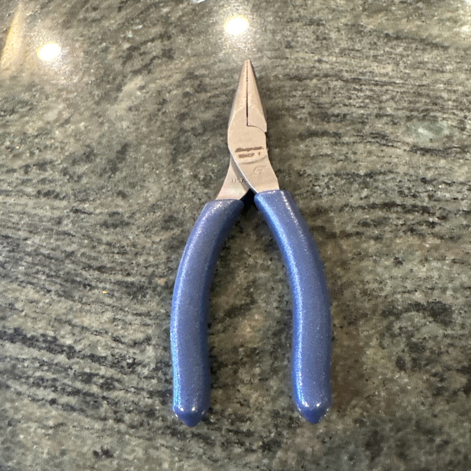 Snap-On 95acf 6″ talon grip needle nose pliers power blue