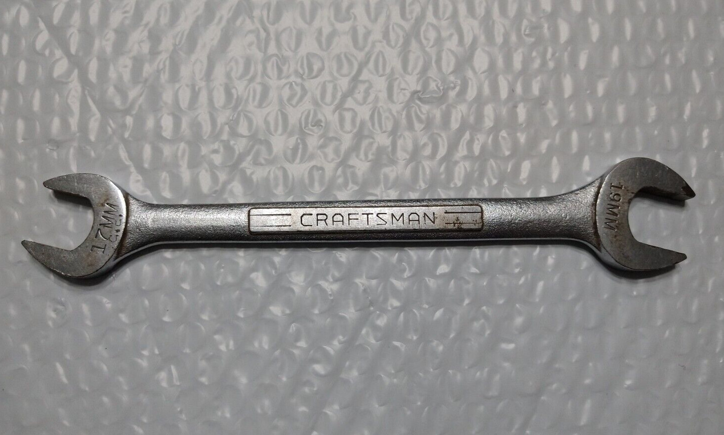 CRAFTSMAN VV44508, 17MM x 19MM OPEN END WRENCH, 8.6″ LONG.