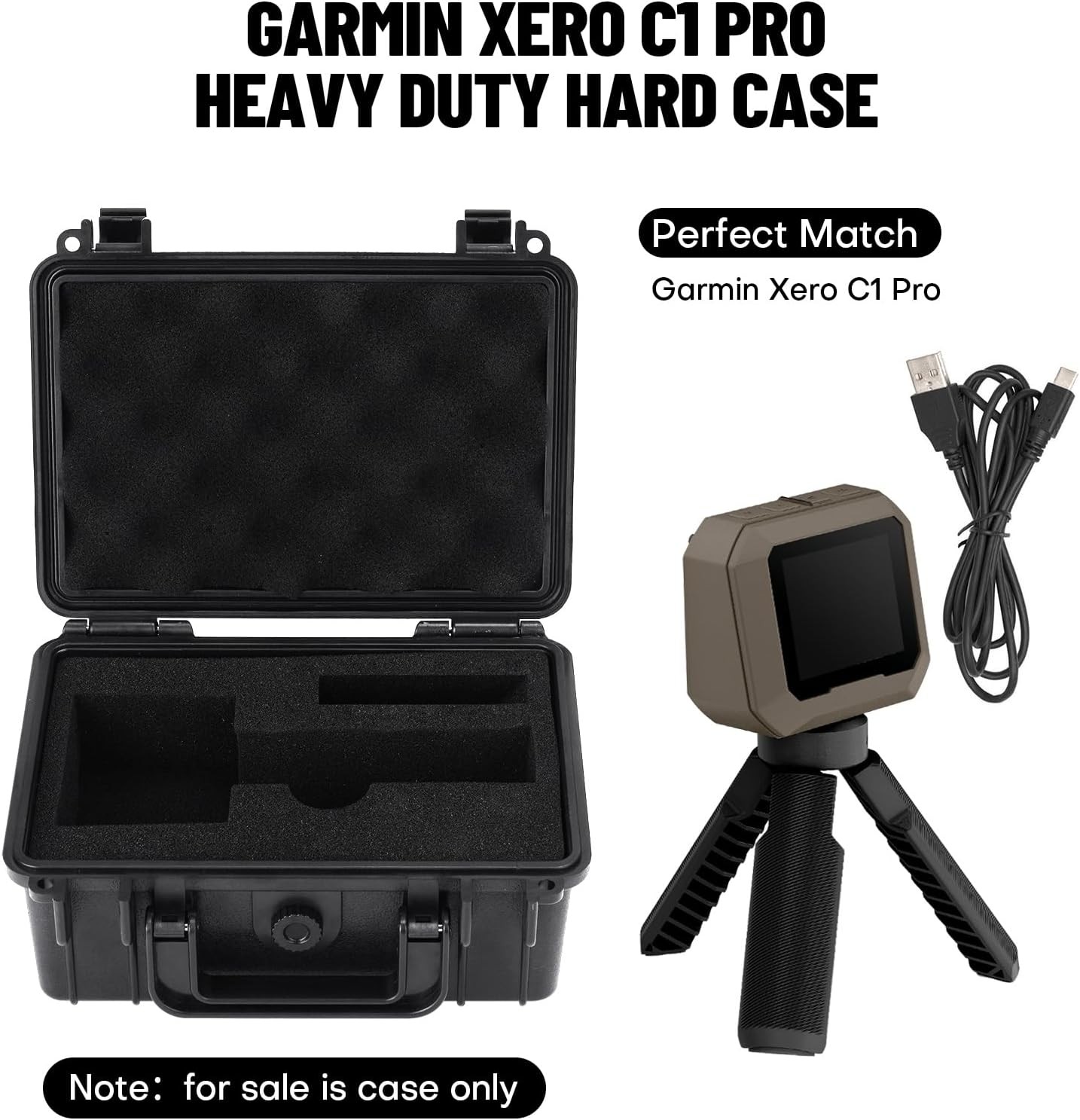 Heavy Duty Shockproof Hard Carrying Case for Garmin Xero C1 Pro Chronograph