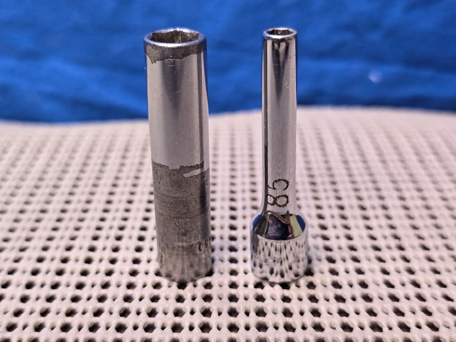 Pair of Snap On 1/4″ Dr Deep Well 6 Point Sockets STM05 5/32″ STM10 5/16″