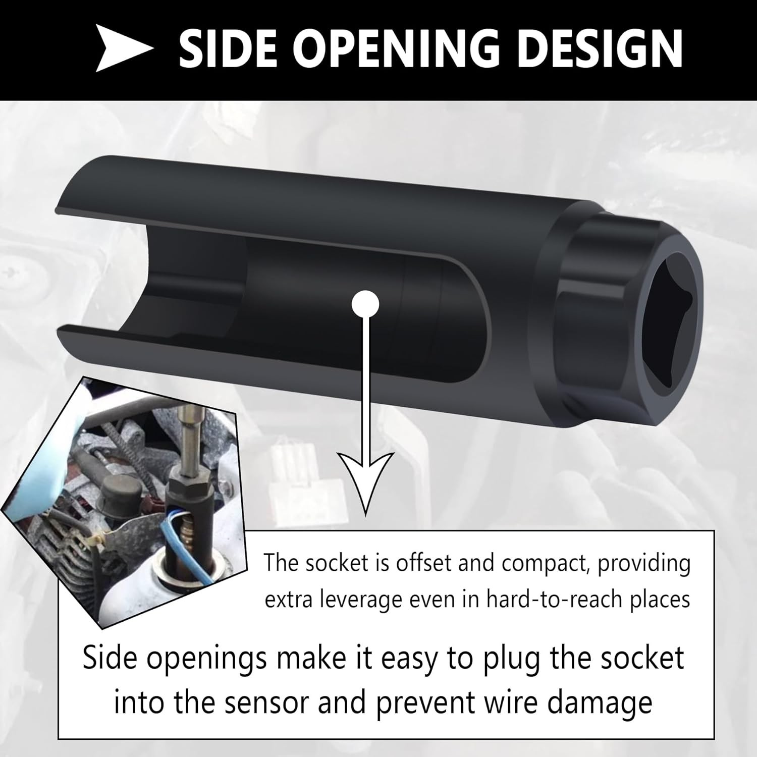 7/8″ Oxygen Sensor Socket O2 Removal Tool for Automotive Installation & Repair