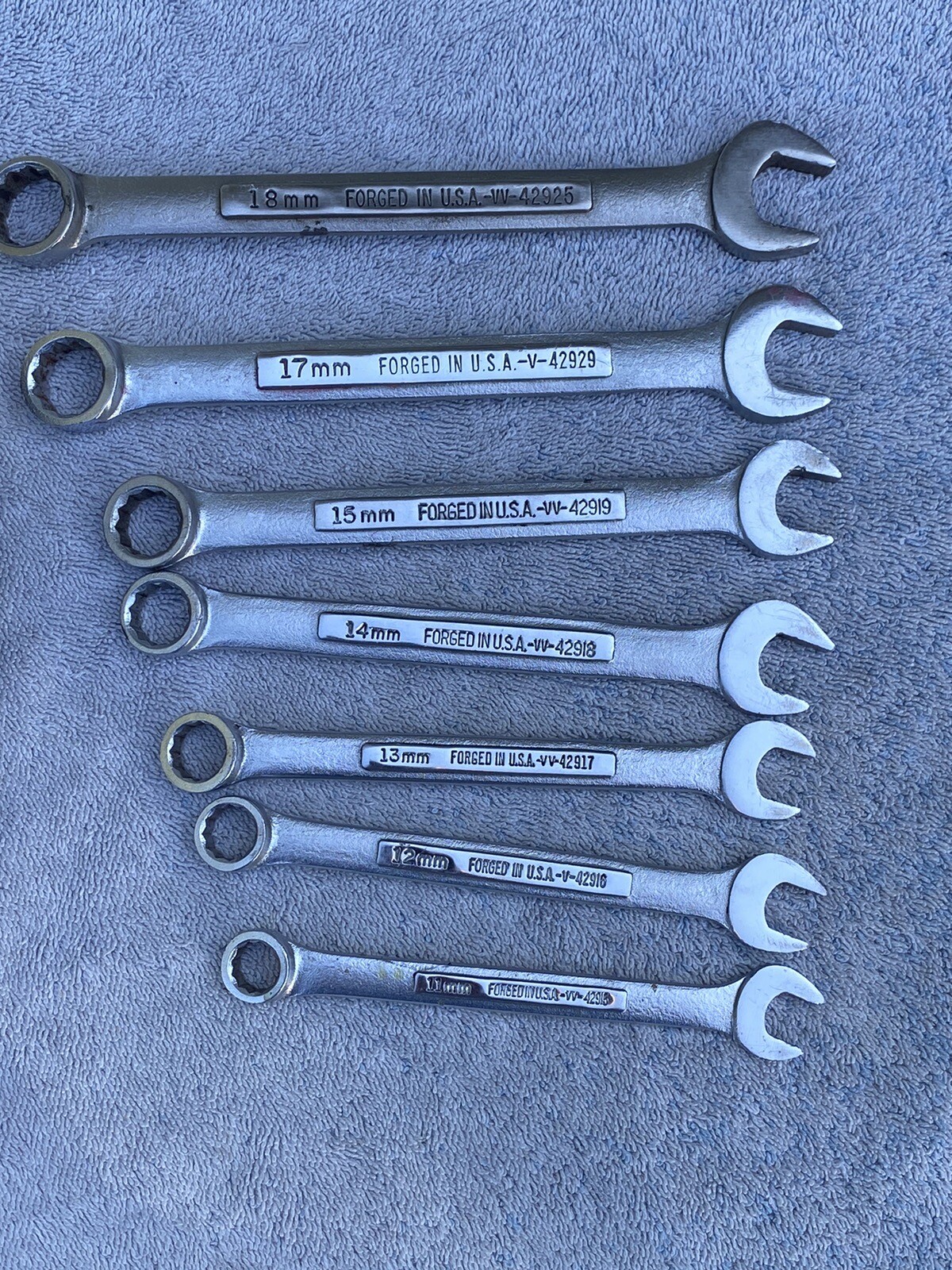 Craftsman Metric Flare Nut Line 9-14mm Wrench Set USA & Combination Set 11-18mm