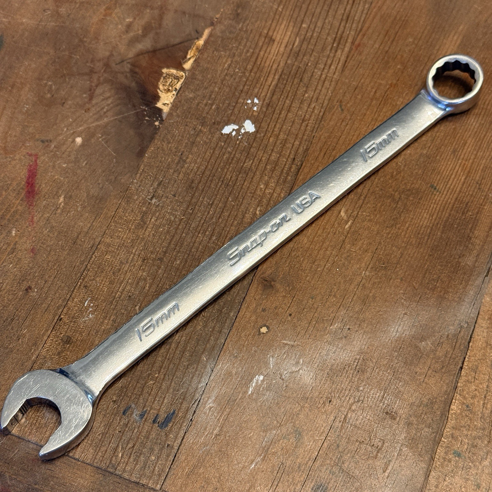 Snap-on Tools 15mm Flank Drive Plus 12 Pt Combination Wrench SOEXM15 USA