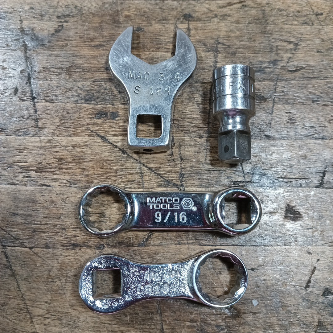 Snap On Tools Matco Mac Wrenches Lot BTA182A CB181 FX1 S124 Crowfoot 3/4″