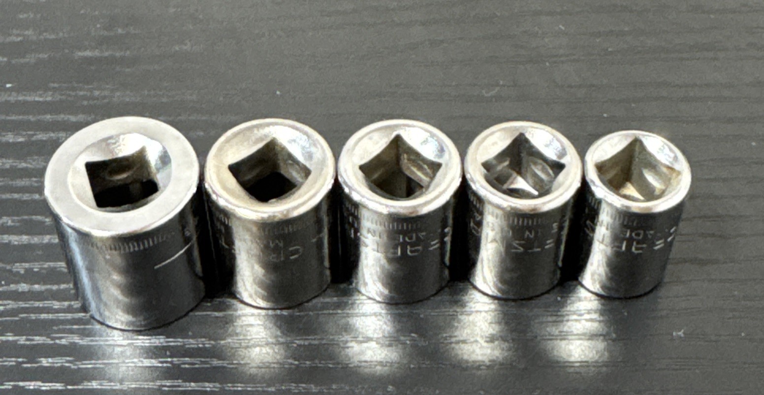 Craftsman 3/8″ Drive 6 Point Shallow Socket Metric 17mm,15mm,14mm, 13mm,11mm