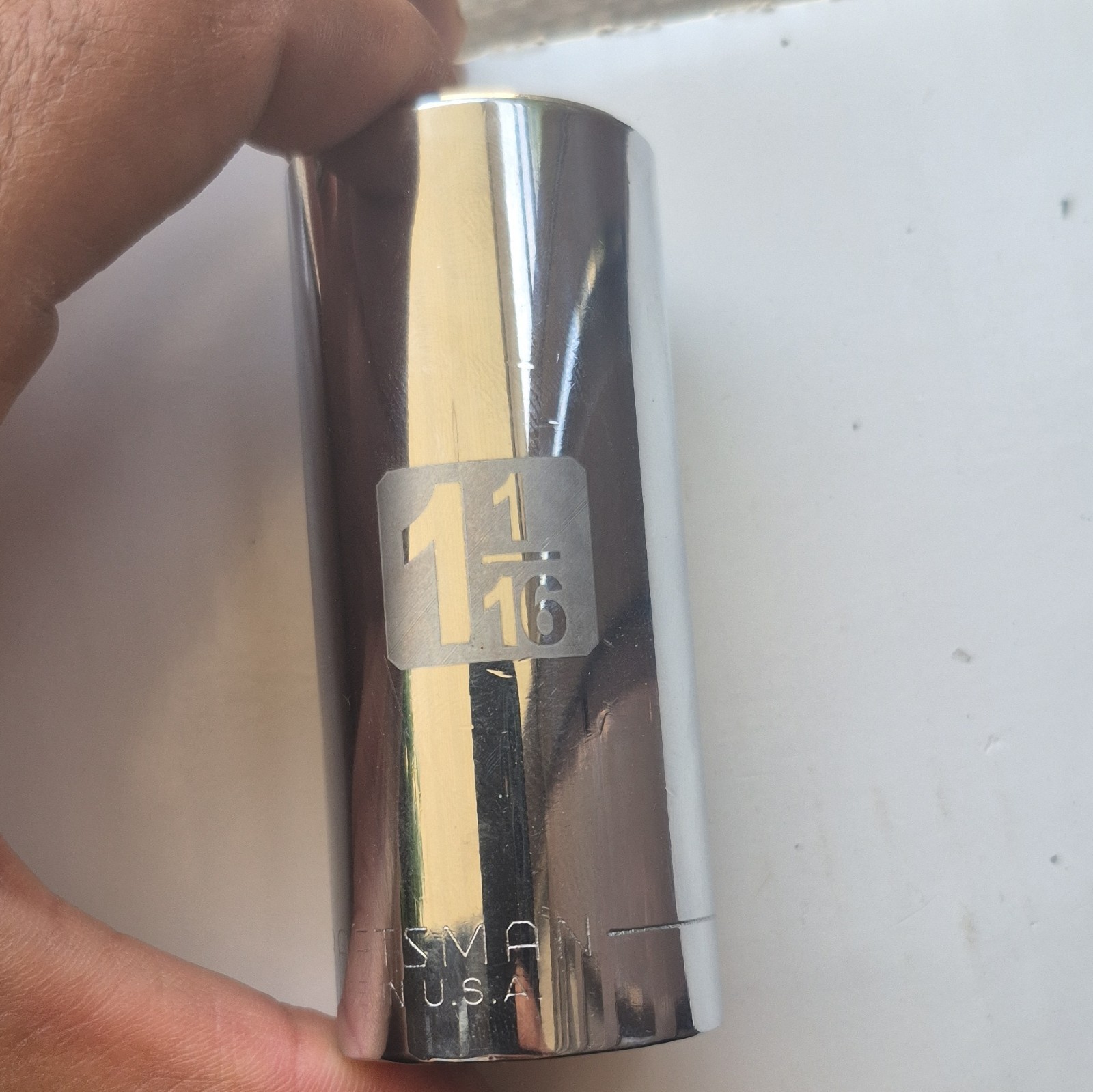 Craftsman USA G2D 50737 1-1/16 27mm 12-Point Deep Socket 1/2 Drive Laser Mint